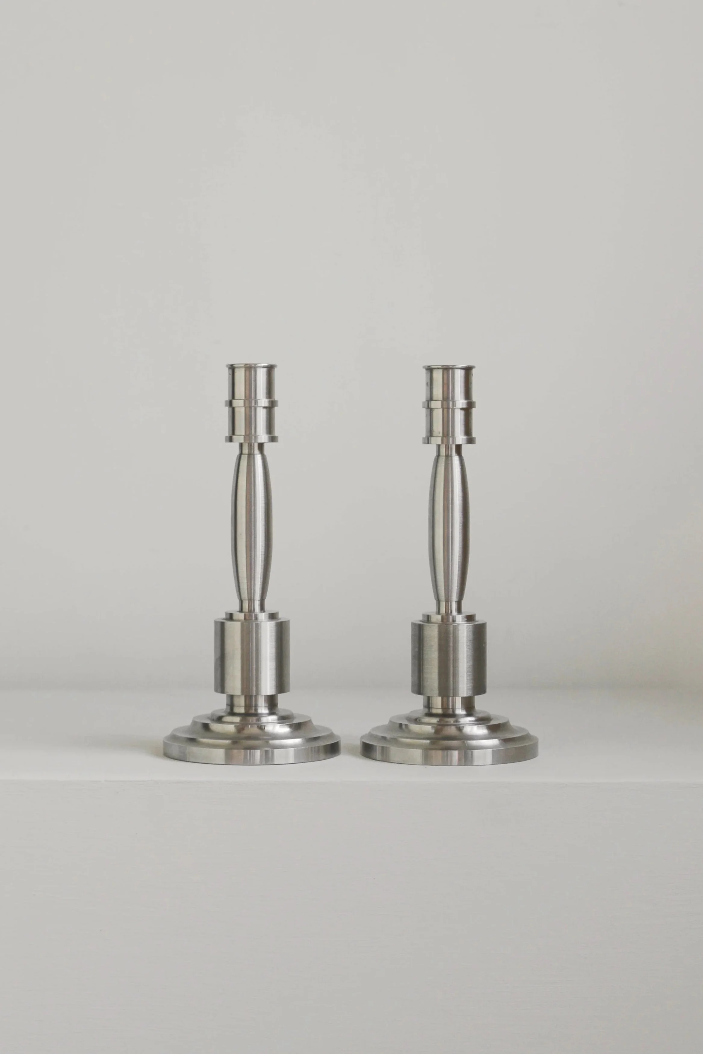On Loan - Turned Silver Candlesticks
