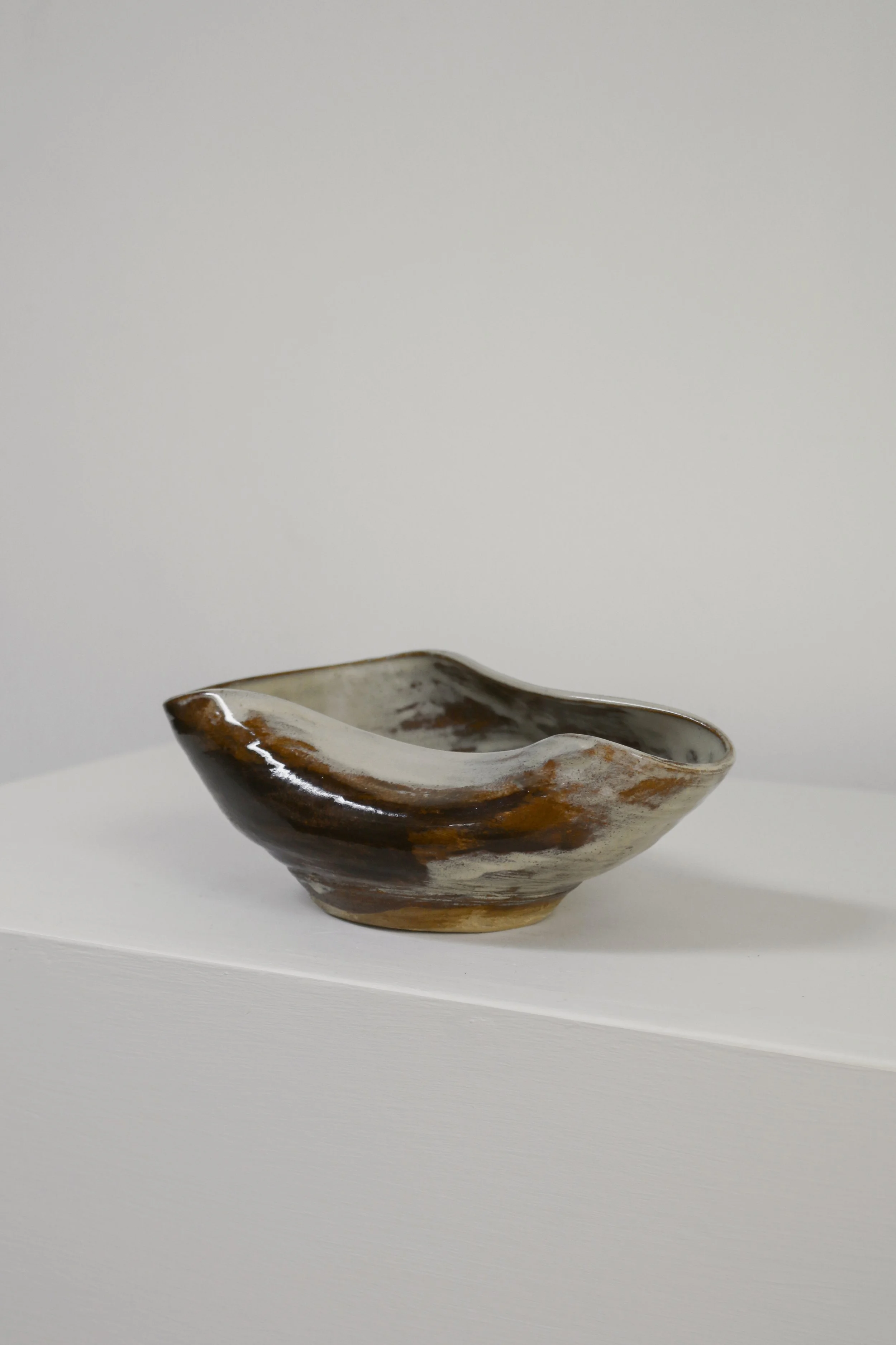 Studio pottery squashed form bowl -2.jpg