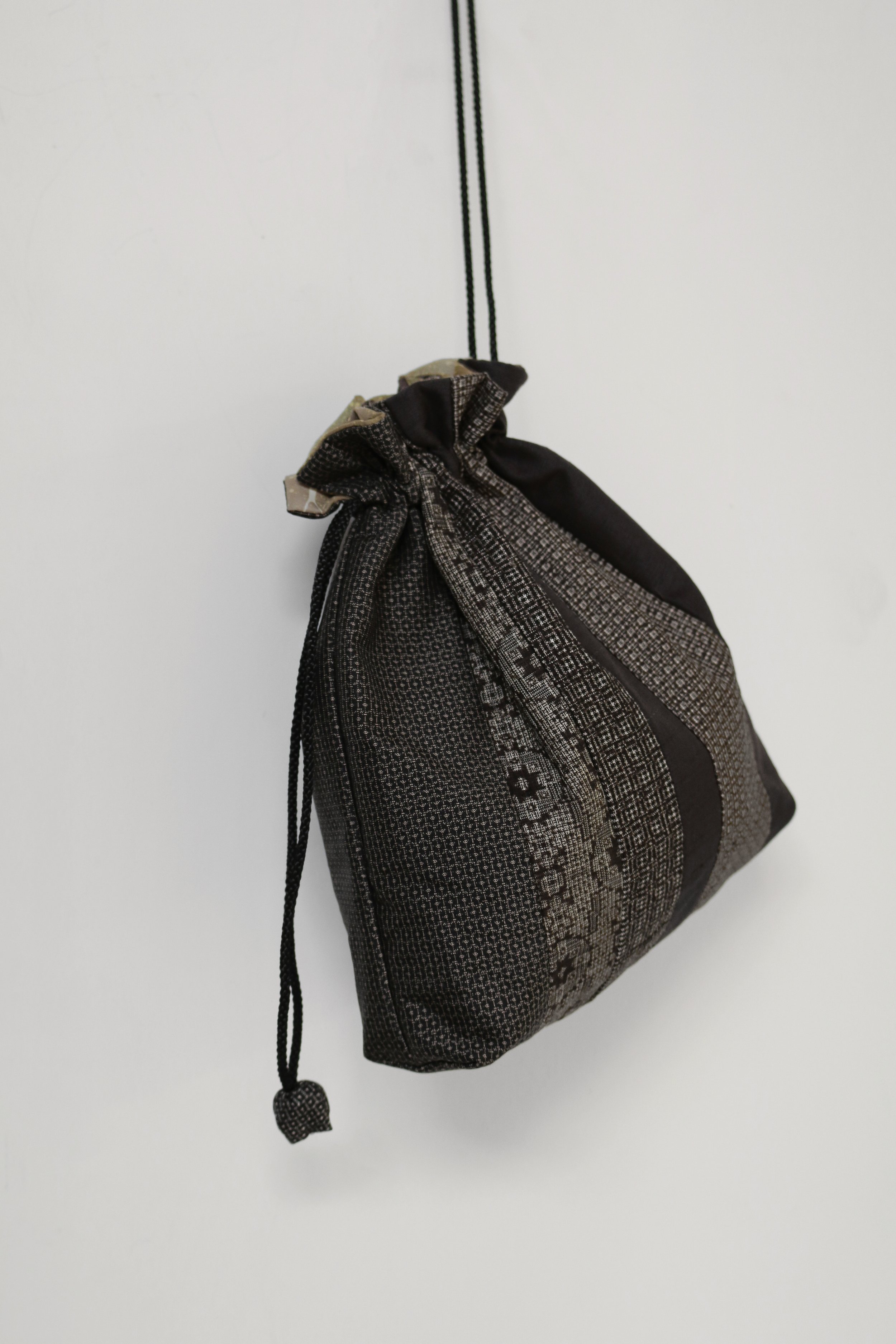 Japanese Oshima Tsumugi Silk Pouch Bag-1.jpg