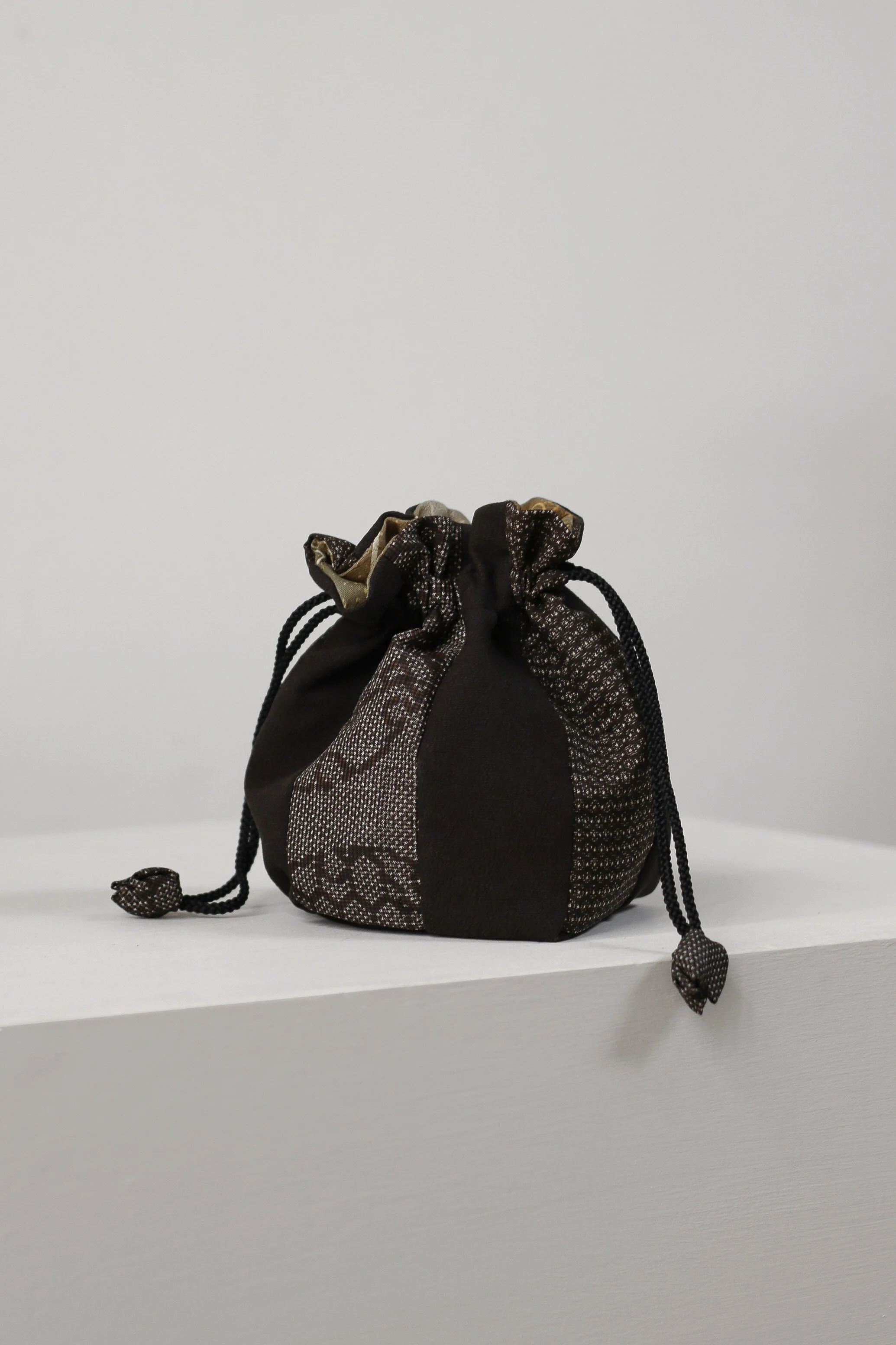 Japanese Panelled Oshima Tsumugi Silk Pouch Bag-5.jpg