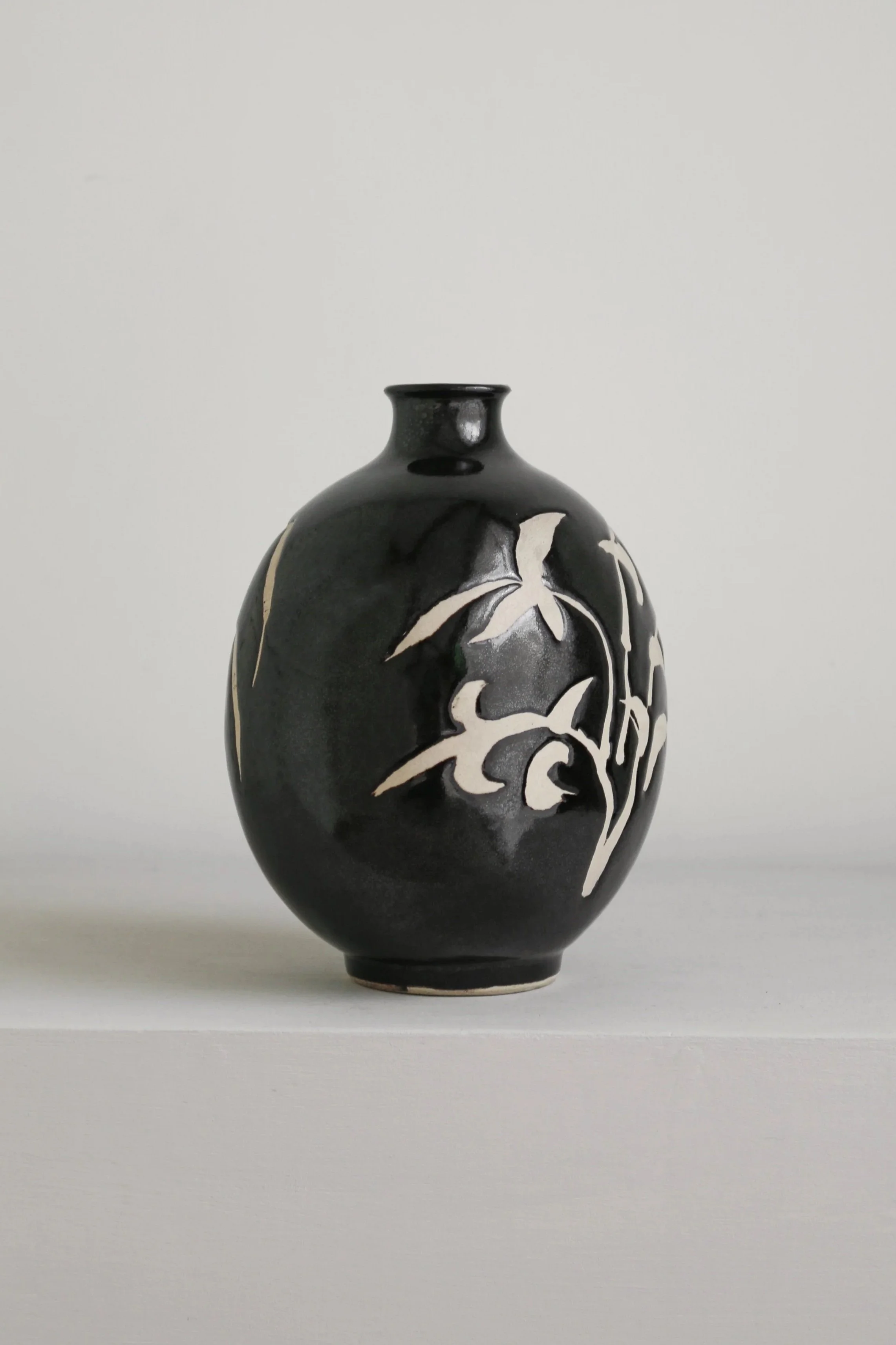 Tenmoku Motif Vase