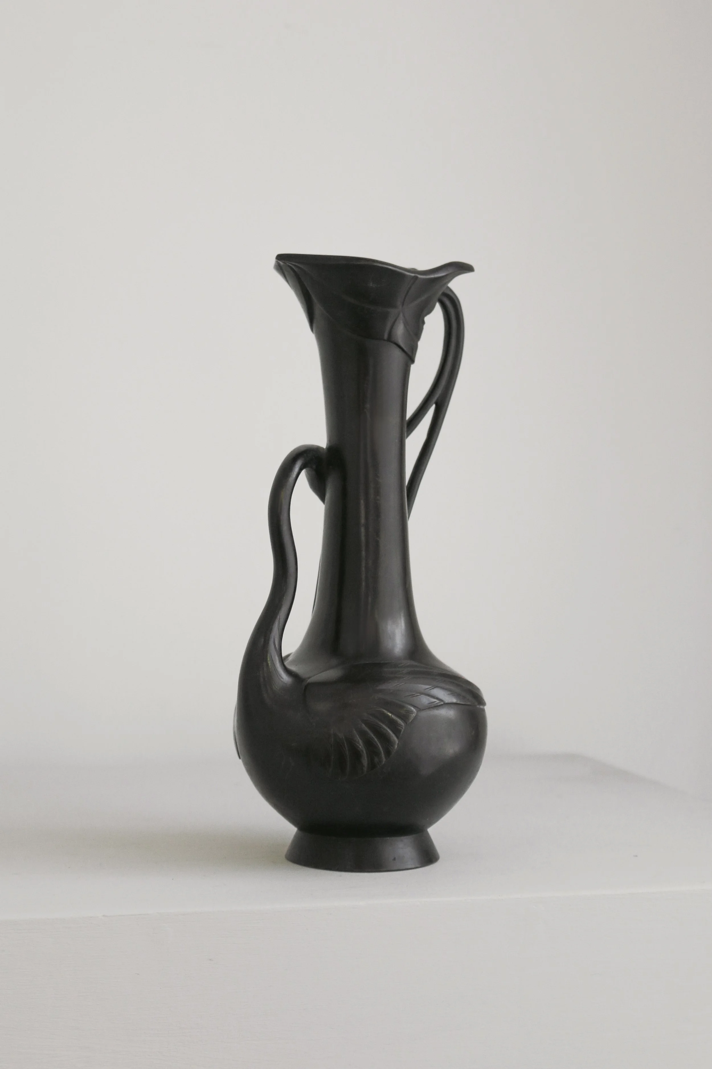 Japanese Meiji Bronze Crane Vase (3 of 1).jpg