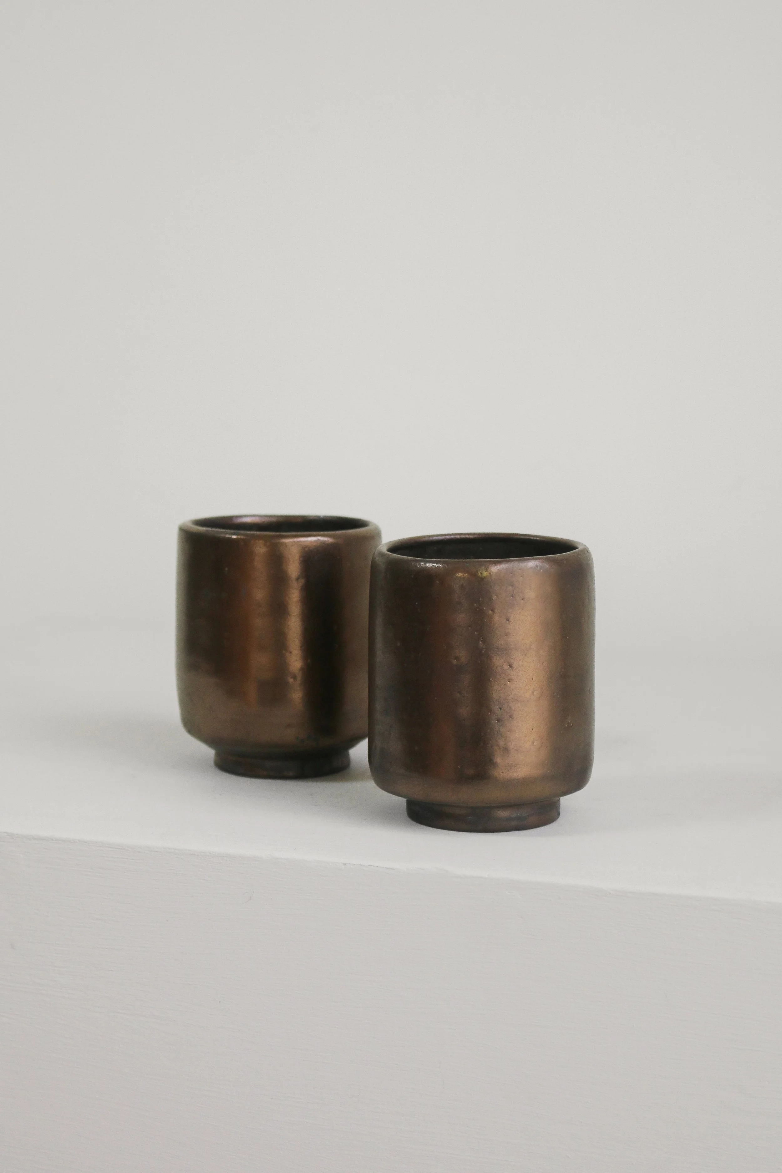 Modernist Bronze Studio Pottery Cups (1 of 1).jpg