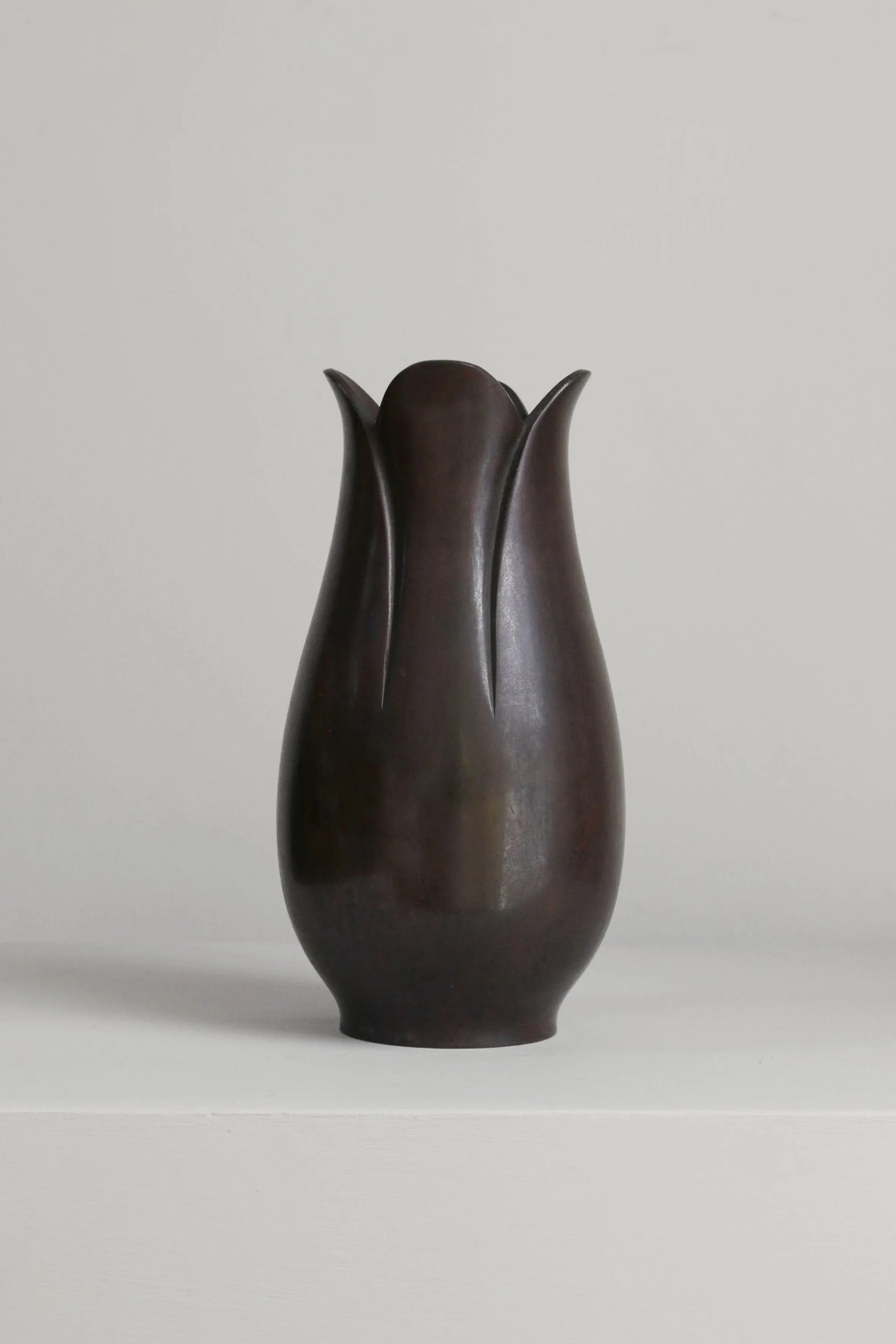 Lobed Bronze Vase