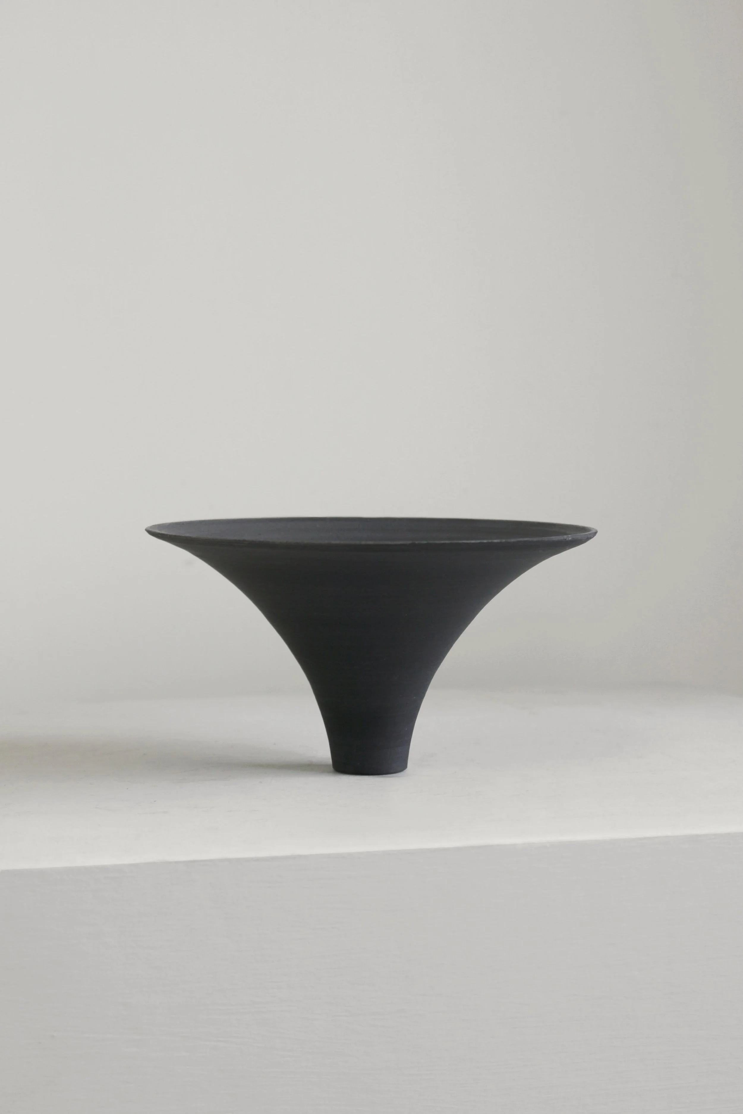 Modernist Flared Black Porcelain Bowl-1.jpg