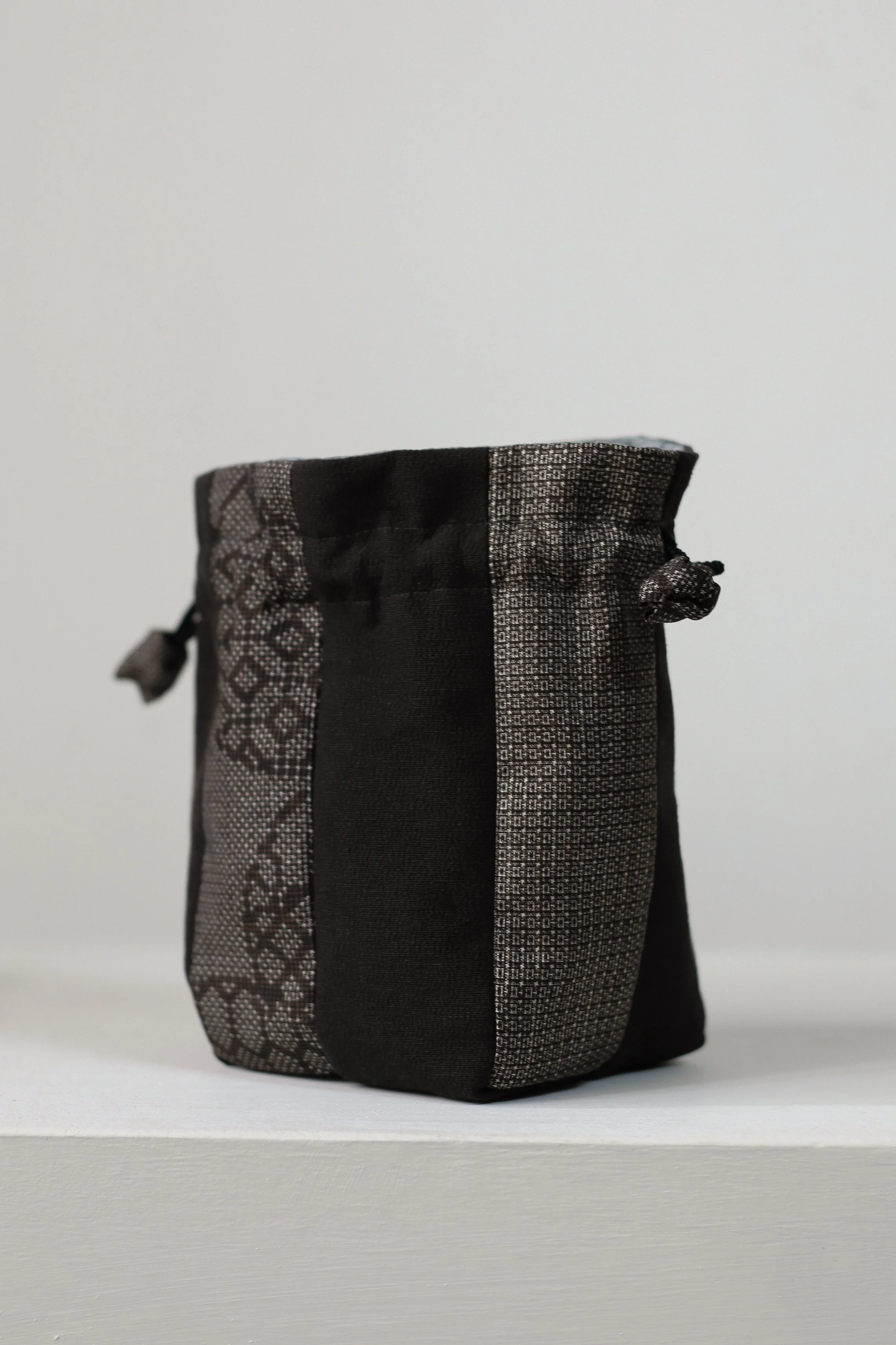 Japanese Oshima Tsumugi Silk Pouch Bag-5.jpg