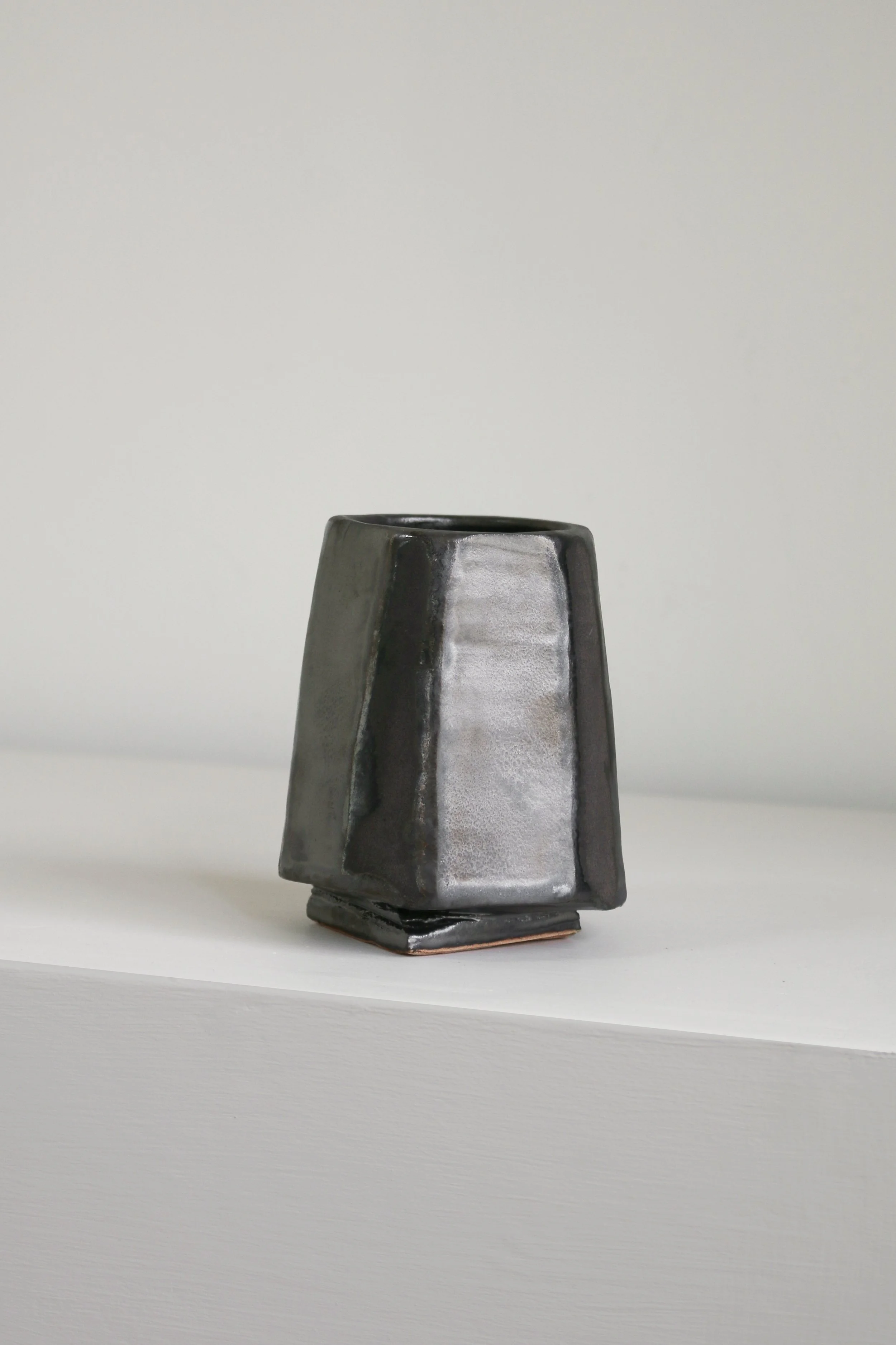 Cut sided gunmental pewter cup vessel-3.jpg