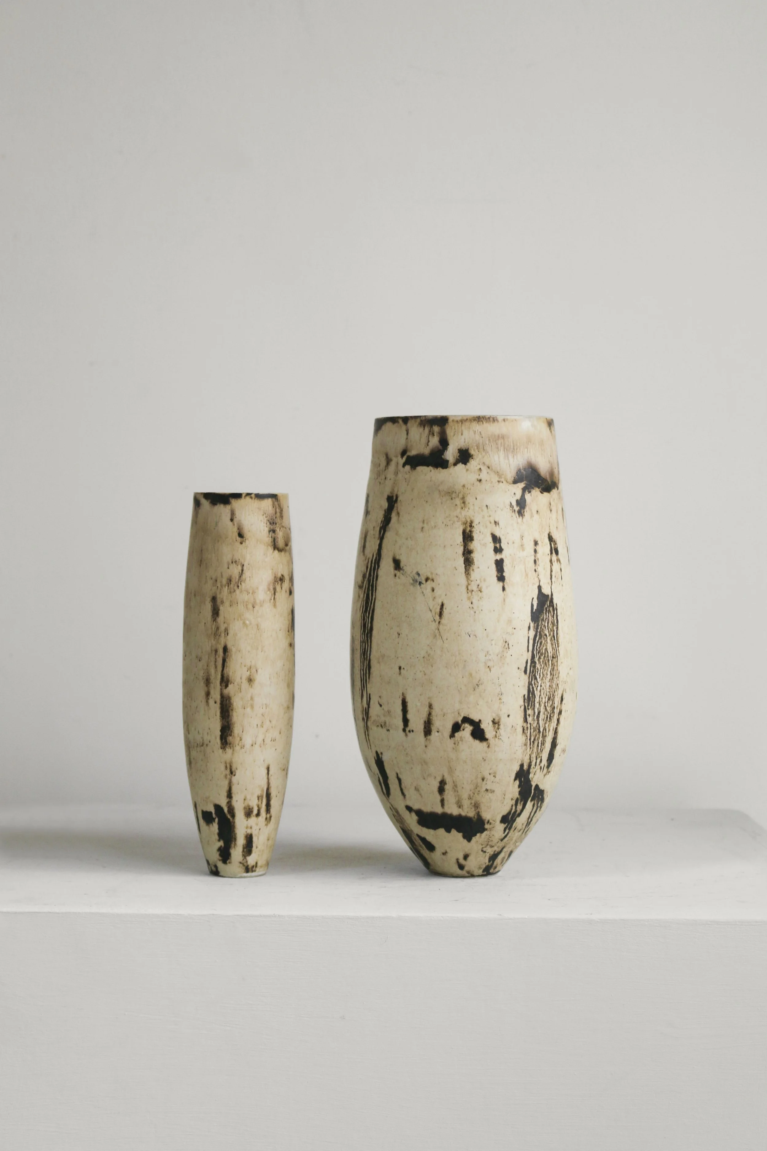 Studio Pottery Modernist Managanese Vases-1.jpg