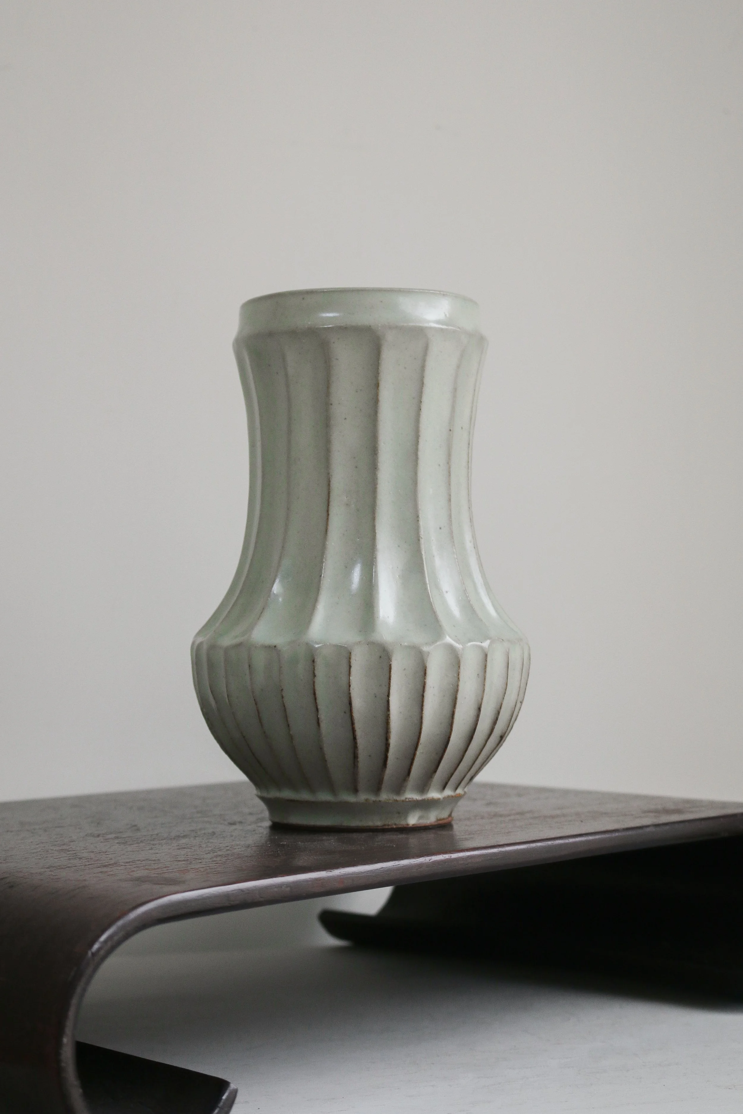 Japanese Fluted Mashiko Vase-2.jpg