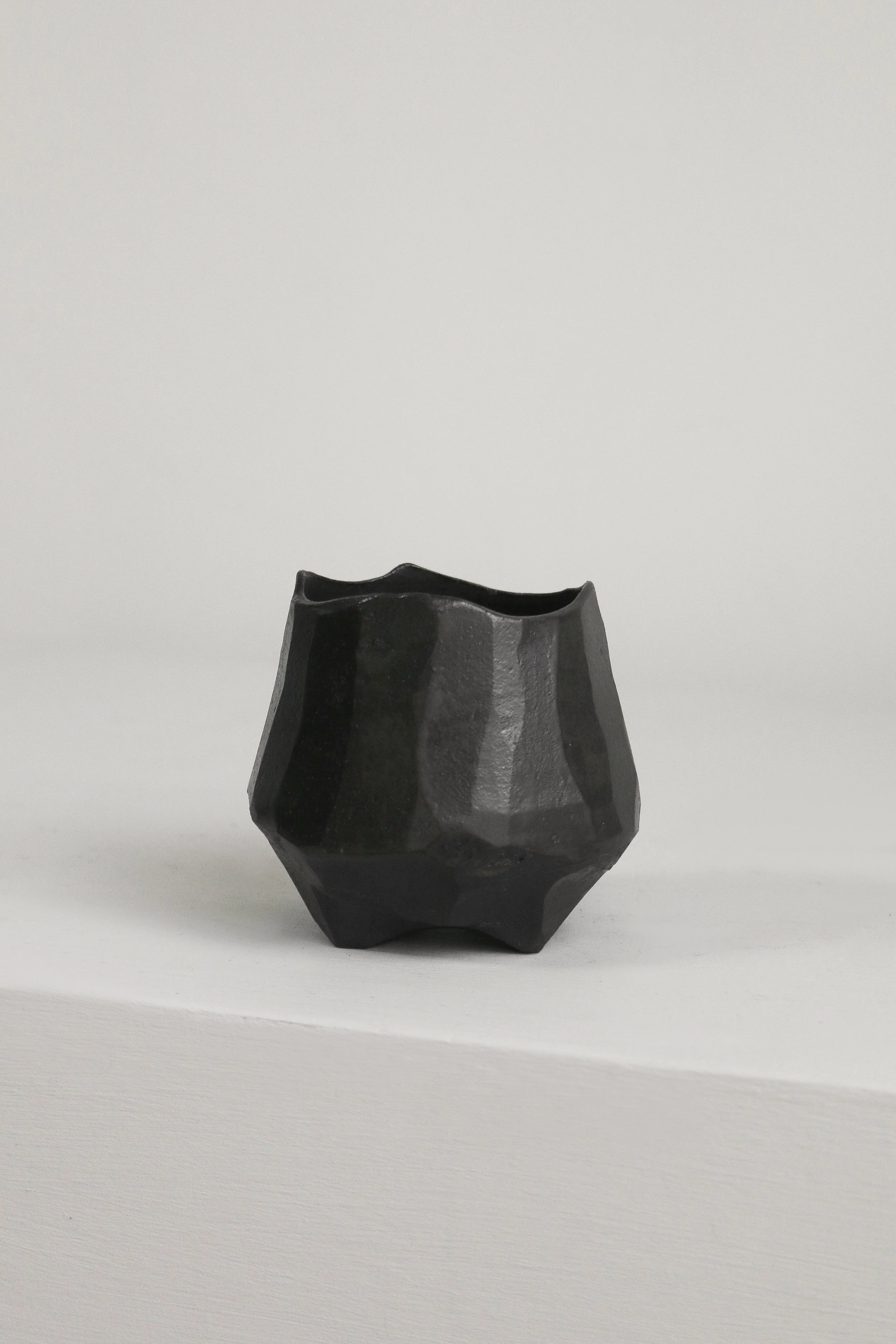 Black Faceted Vessel (1 of 1).jpg