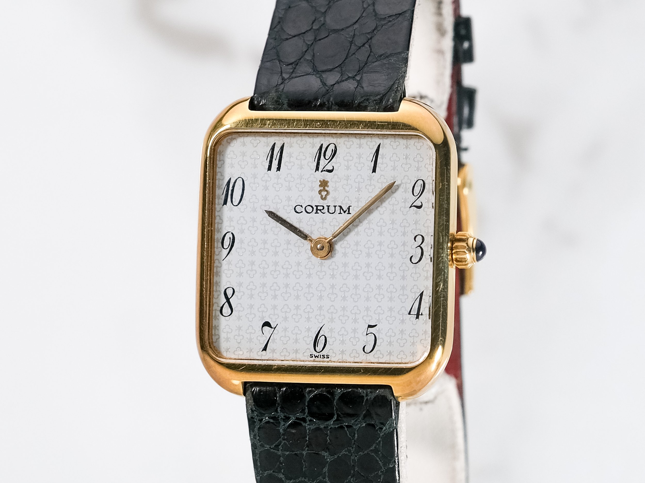 1980's Corum tank ref. 57481 in 18k yellow gold — Thillier Time