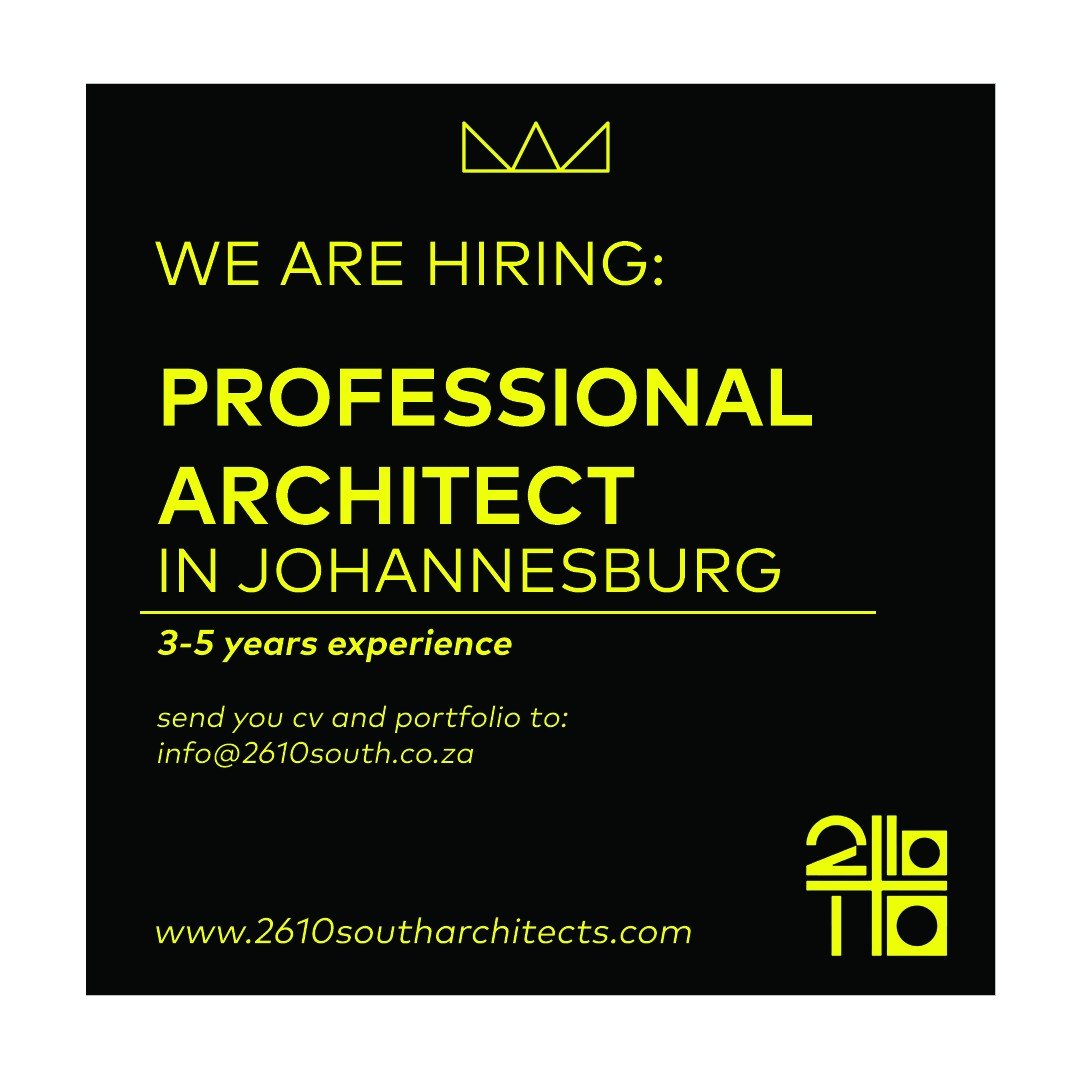 We look forward to hearing from you!

Send your application to info@2610south.co.za