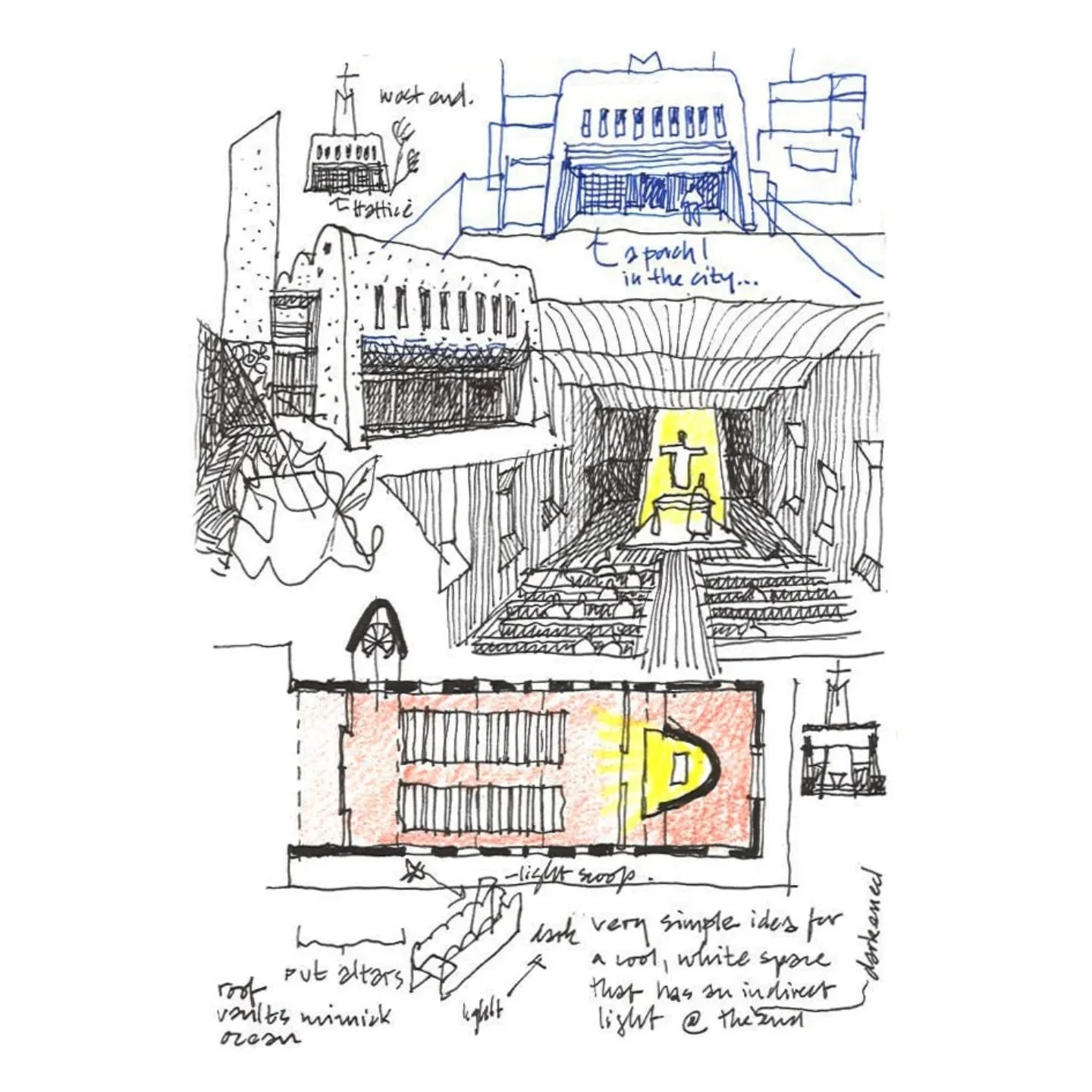 Following on from the previous post on the Jesuit Chapel in Colombo, completed in 1960 and designed by Valentine Gunasekara. Apparently the roof was inspired by the nearby ocean waves. I love the combination of playfulness and restraint of this build