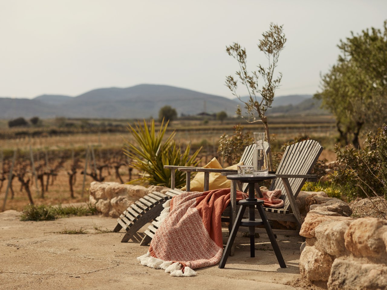 Outdoor Patio Overlooking the Vineyard