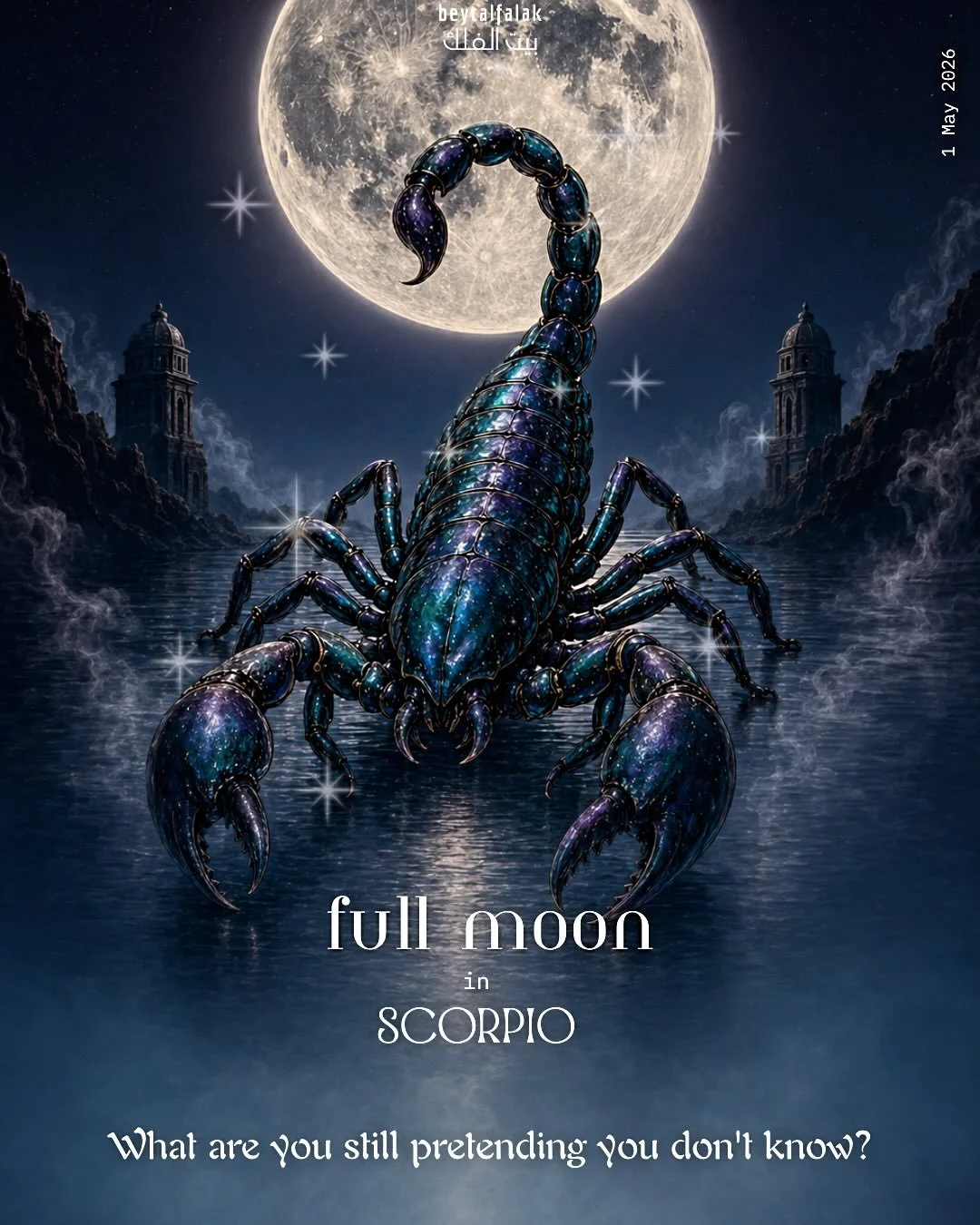 Full Moon in Scorpio - 1 May 2026 🦂🌕

Tomorrow&rsquo;s Full Moon in Scorpio is already building up with deep emotions rising to the surface of our consciousness.

This is an opportunity for deep healing and releasing some attachments you may have h