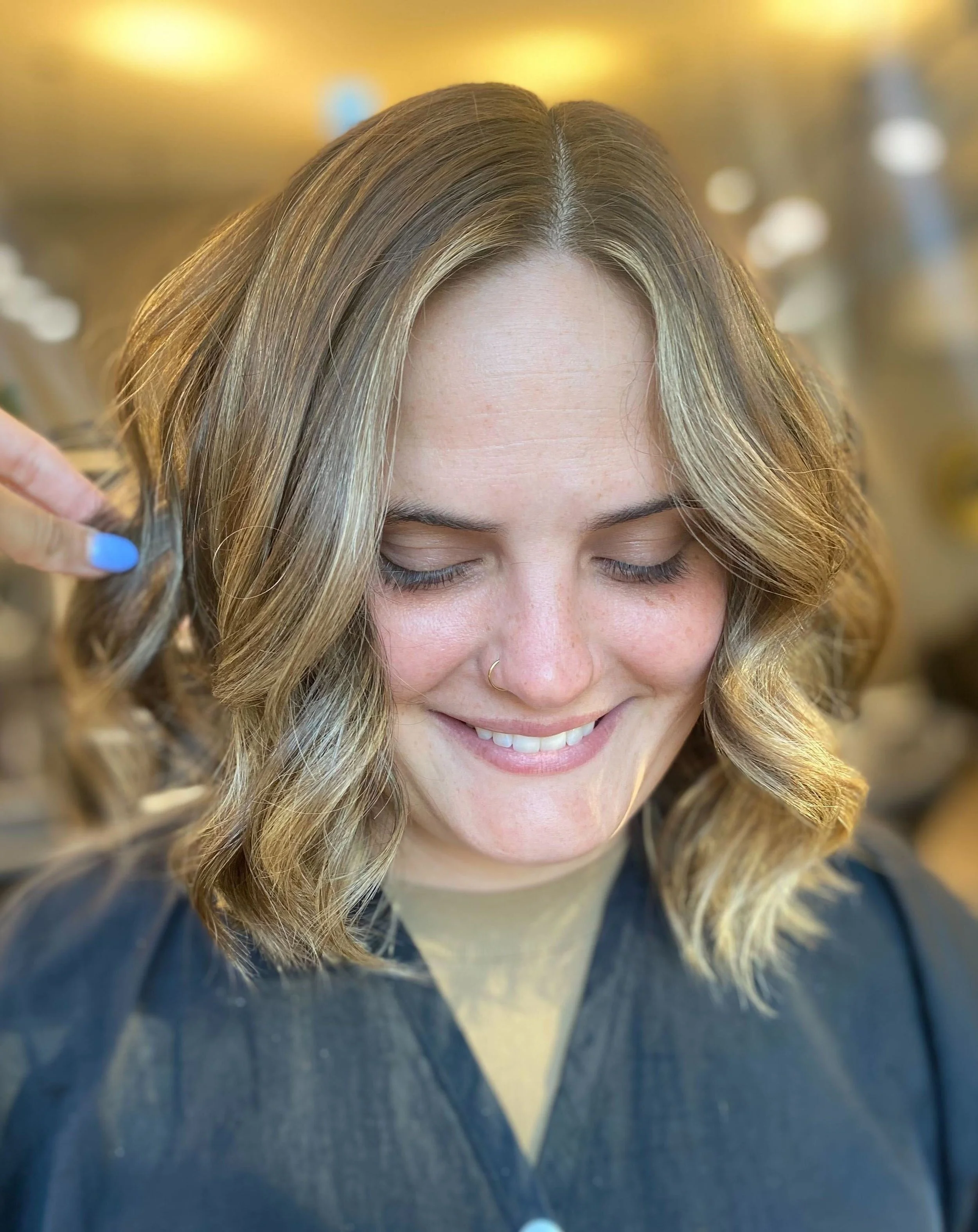 Subtle face-framing brightness created during the Refresh & Refine Color Session at The Gilded Lily Chicago.