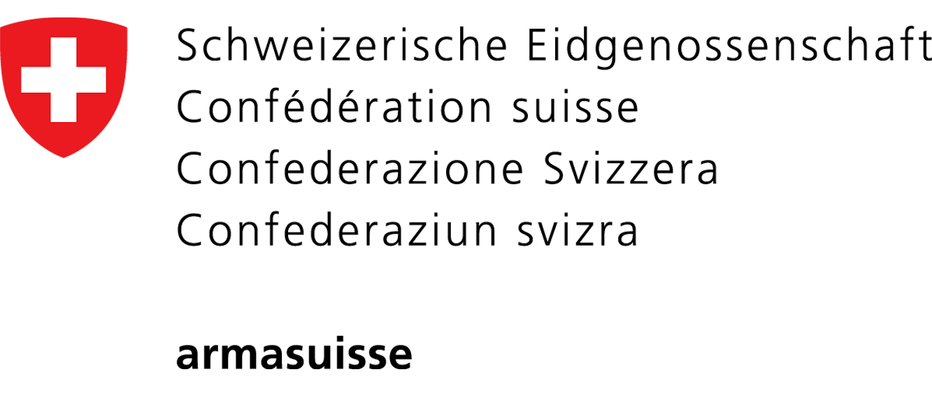Das Bild zeigt das Logo der Schweizerischen Eidgenossenschaft mit einem roten Wappen mit weißen Kreuz auf der linken Seite sowie den Text in mehreren Sprachen, darunter Deutsch, Französisch, Italienisch und Rätoromanisch.