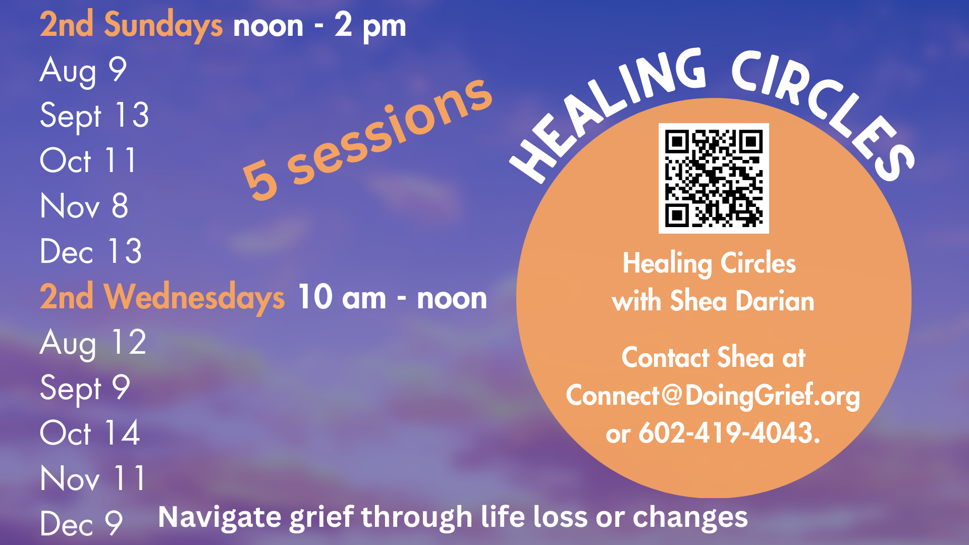 Healing Circles 2nd Sun and Wed