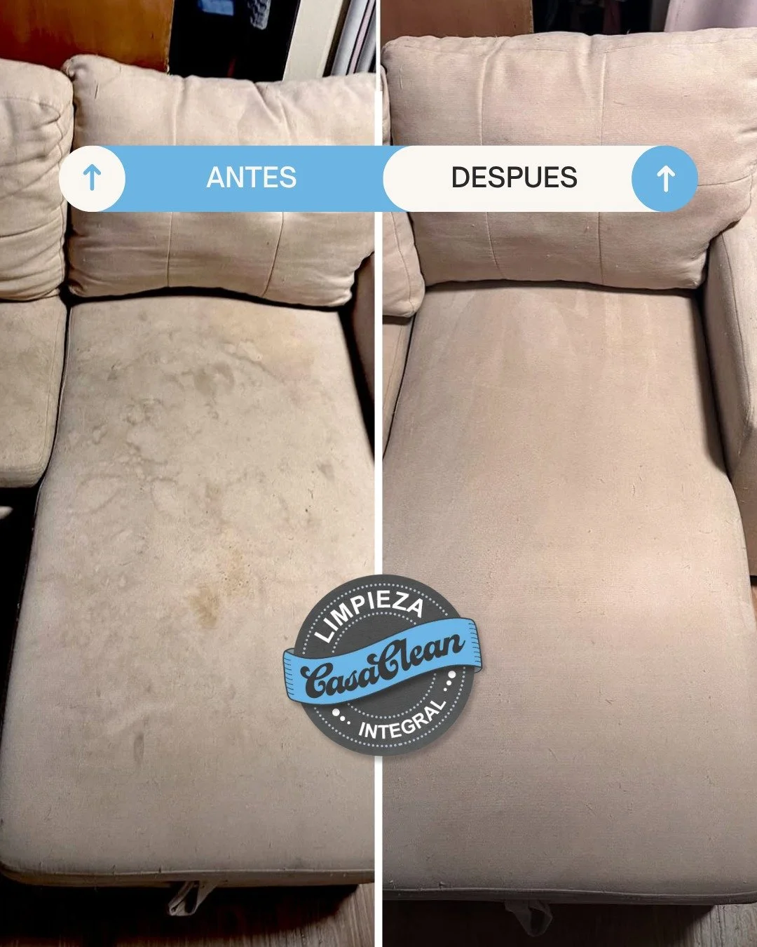 🛋️✨ ¡Reviví tu sofá en un abrir y cerrar de ojos!
Mirá el Antes vs Después y comprobá cómo nuestro servicio elimina:
✔️ Manchas de vino, comida, sangre
✔️ Orina, humedad y malos olores
✔️ Ácaro