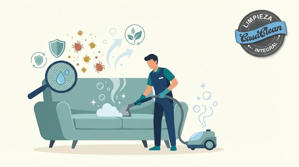 Eliminar ácaros y polvo sin dañar el tapizado de un sofá