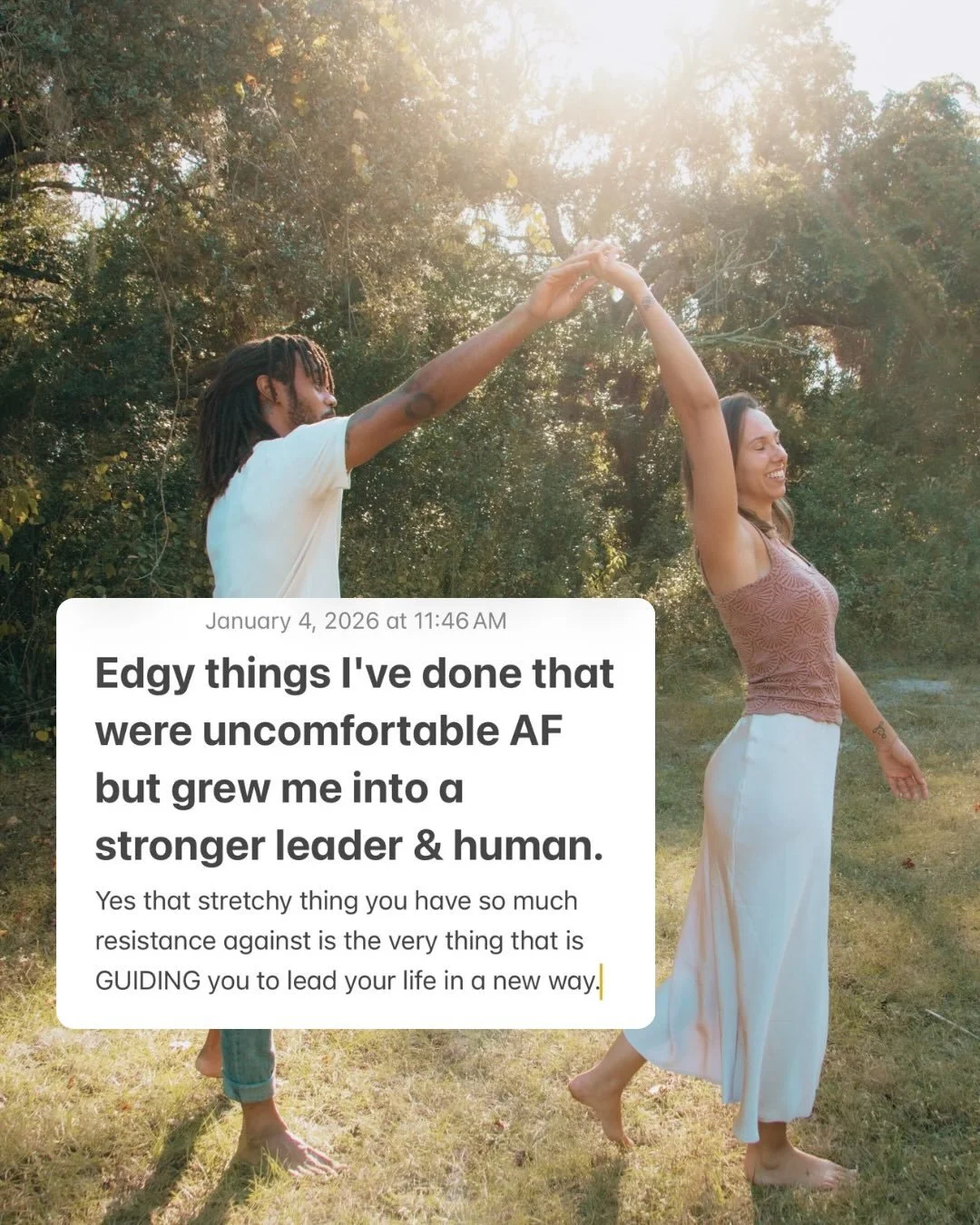 Being a leader asks you to go first🙏⚡️

Disclaimer: I am not advising any of these things🤪 

But I am advising to always go with your gut. Even when you can't see why or how. Even when it challenges everything you thought you knew. Even when it cou