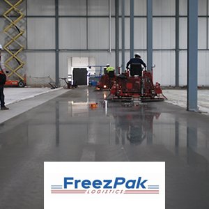 8″ thick, 150,000 square foot concrete floor with joint spacing of 104′