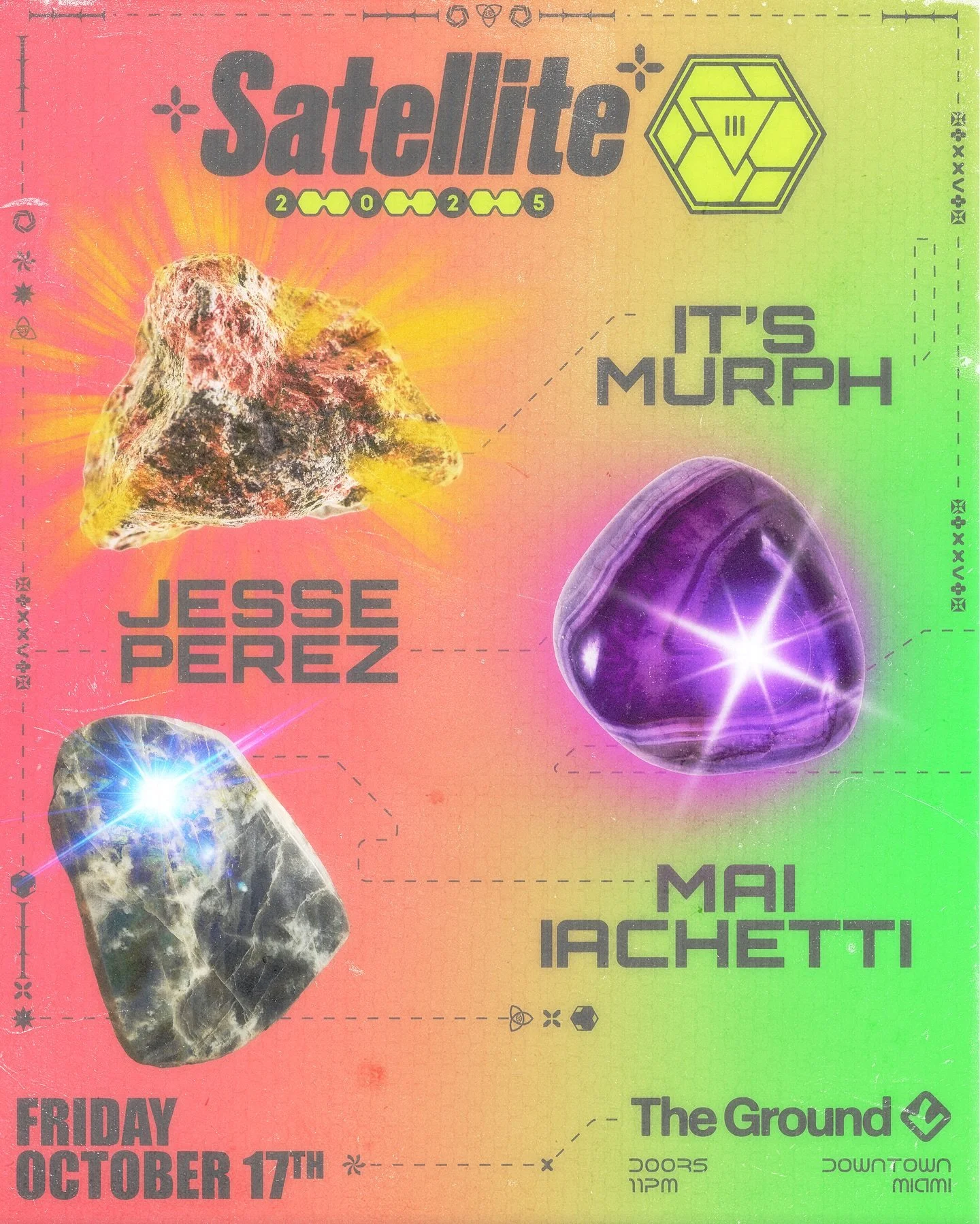 Satellite at the iconic @spacemiami &lsquo;s &ldquo;The Ground&rdquo; with our very own @jesseperezmusic ✨ Tickets go on sale 9/18 @ 3PM EST 

Don&rsquo;t miss the place to be for @iiipoints afters.

#EDM #EDMshow #EDMmusic #HouseMusicEvent #HouseMus