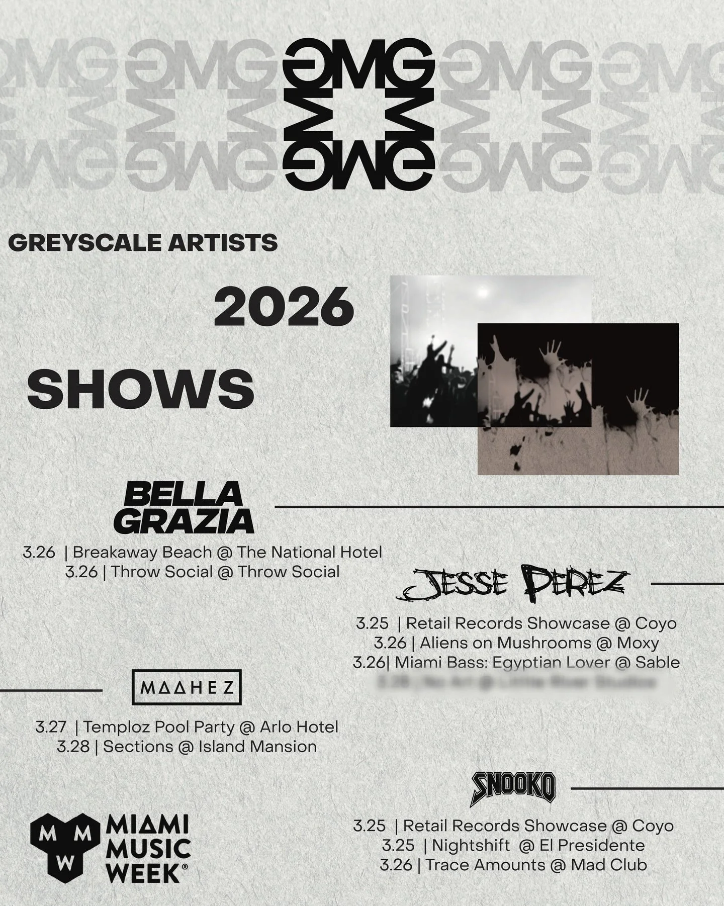 Where we&rsquo;ll be Miami Music Week 2026