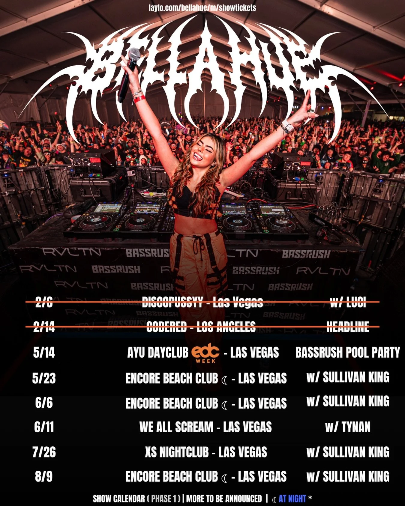Summer just got even hotter 🔥

@itsbellahue has a stacked run of shows across Las Vegas &amp; more to be announced