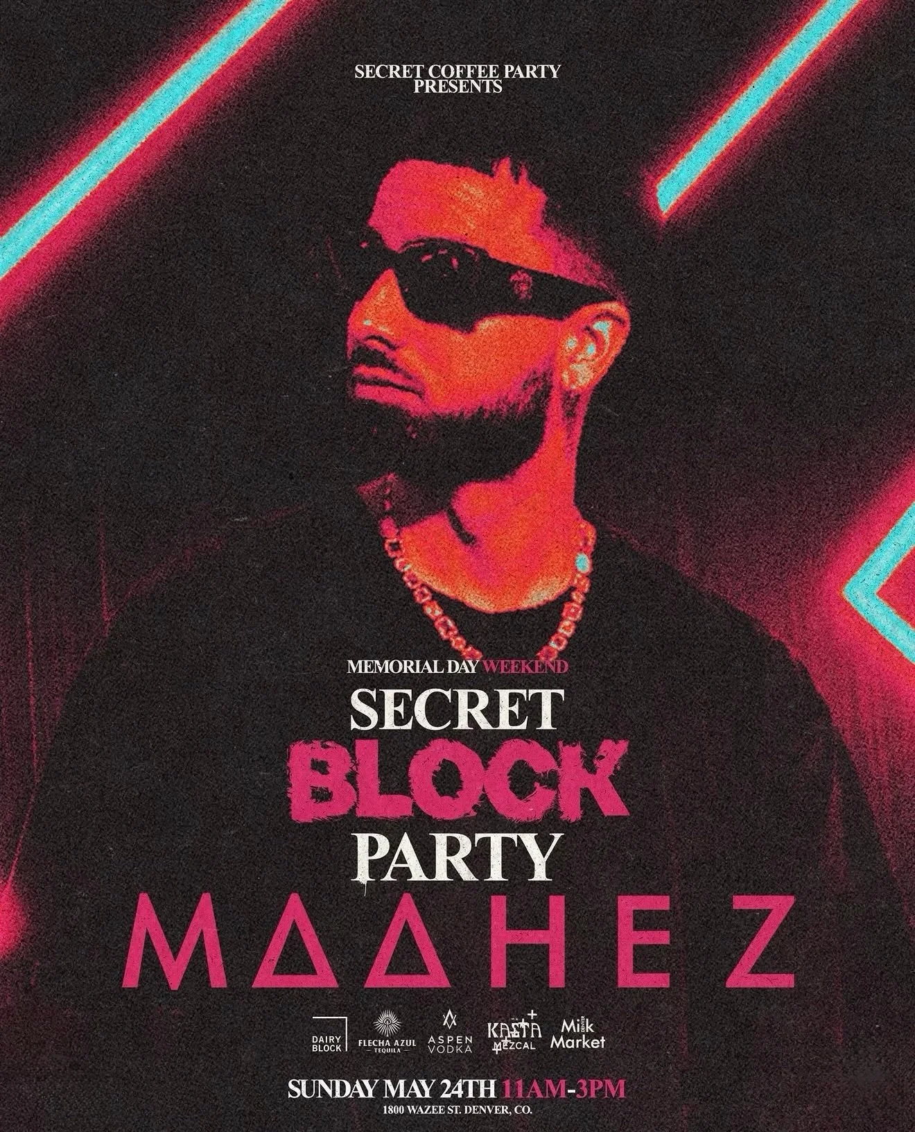 @maahez taking over Denver for a secret Memorial Day block party