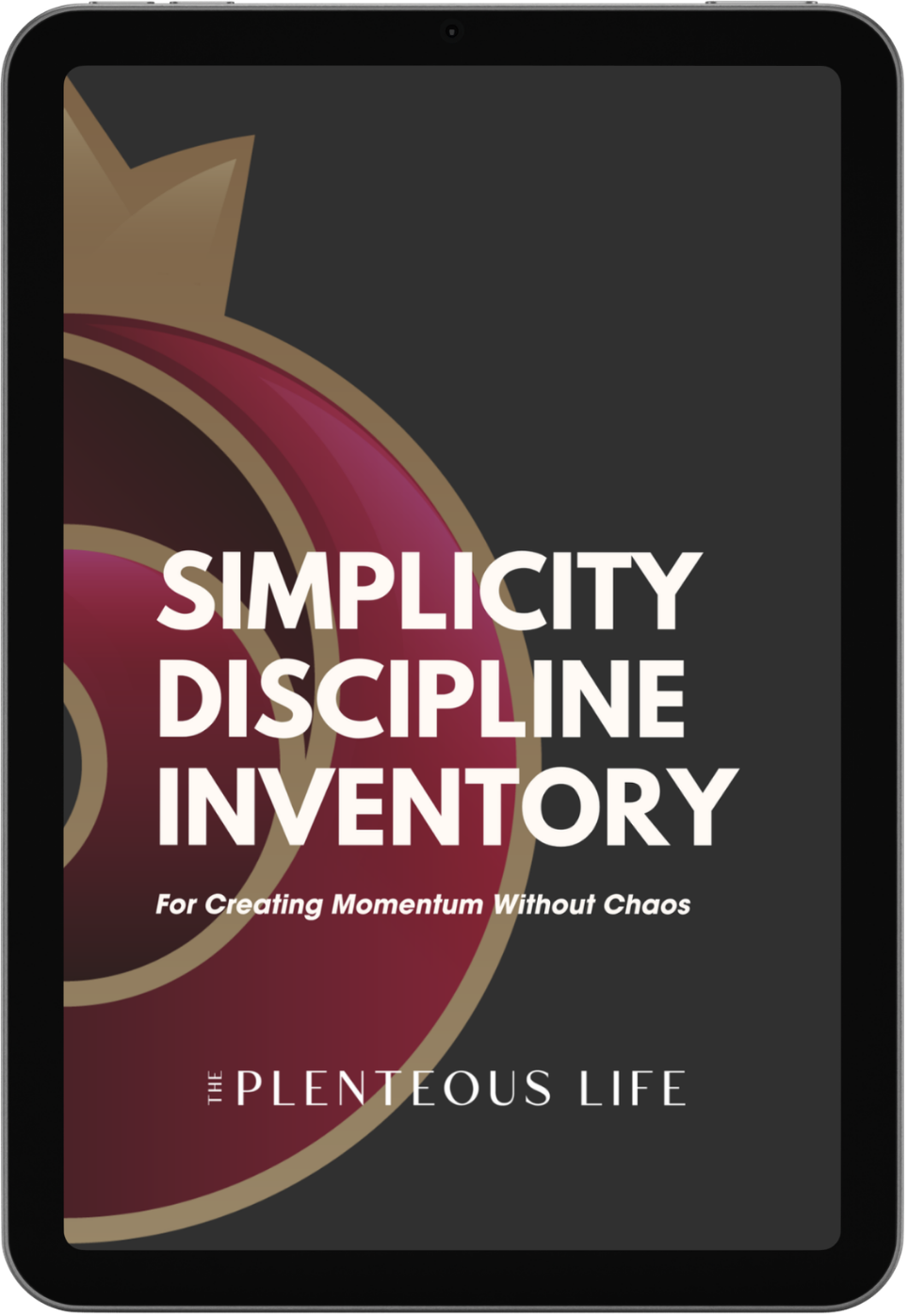 Simplicity Discipline Inventory cover by The Plenteous Life: free founder self-assessment for momentum without chaos.