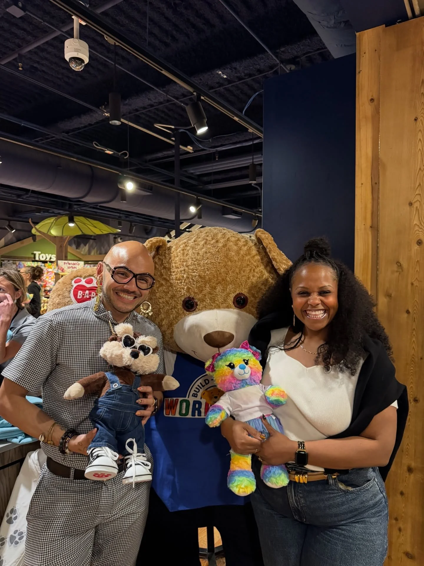 Two grown adults at Build-A-Bear &mdash; and honestly, it tracks. 🌈

Carmen made Keeya, and I made Bear Essentials (an otter with main-character confidence). They&rsquo;re now officially part of the facilitation team. 🧸

Inner-child joy is leadersh