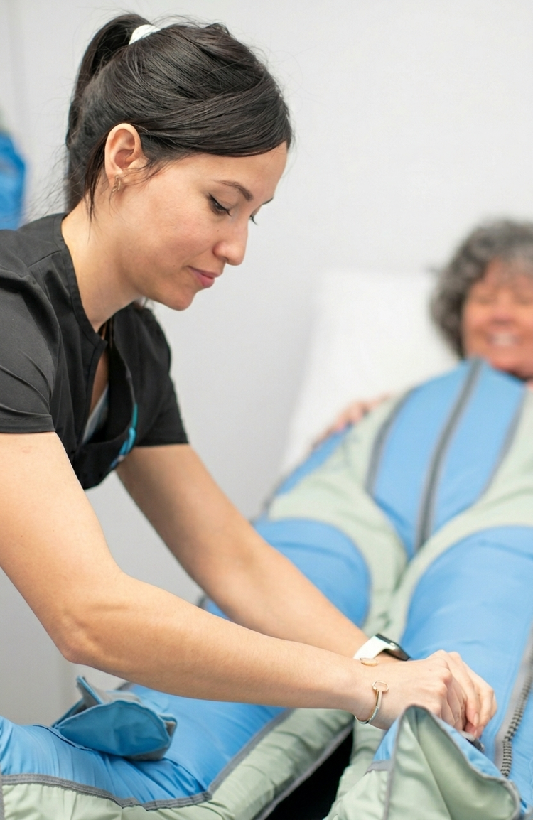 Post op lymphatic drainage treatment at Huemn in Houston