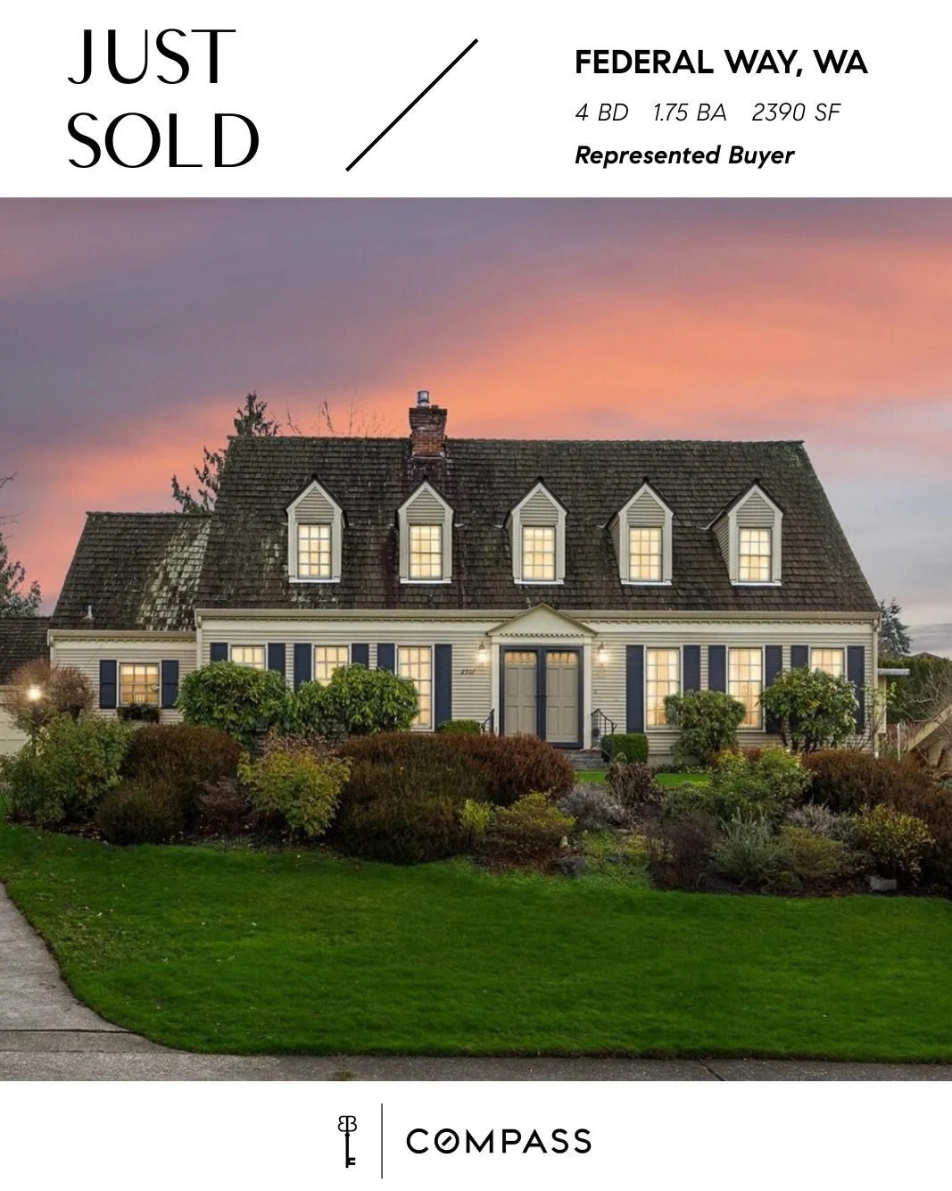A win for our clients is a win for us. 🥰🏠 

We helped our buyers lock down this quaint colonial masterpiece in Federal Way, WA. We love homes with a unique touch, especially one as cute as this. 😍

So grateful for each client we work with. Helping