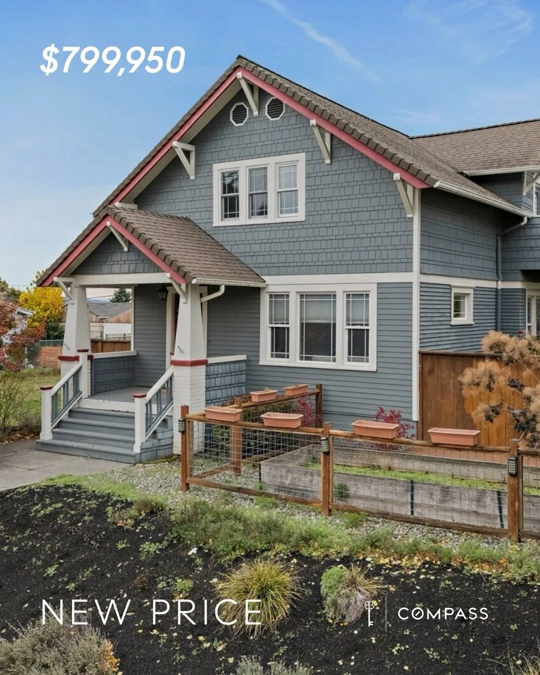 This gorgeous 1919 Craftsman home is located in Point Ruston, WA, with a new listing price! 🤩 Not only can you see the mountain peeking over the sound, but it&rsquo;s also a great location! 🗻

A few minutes from 5 mile drive and @ptdefiancezoo
Morn
