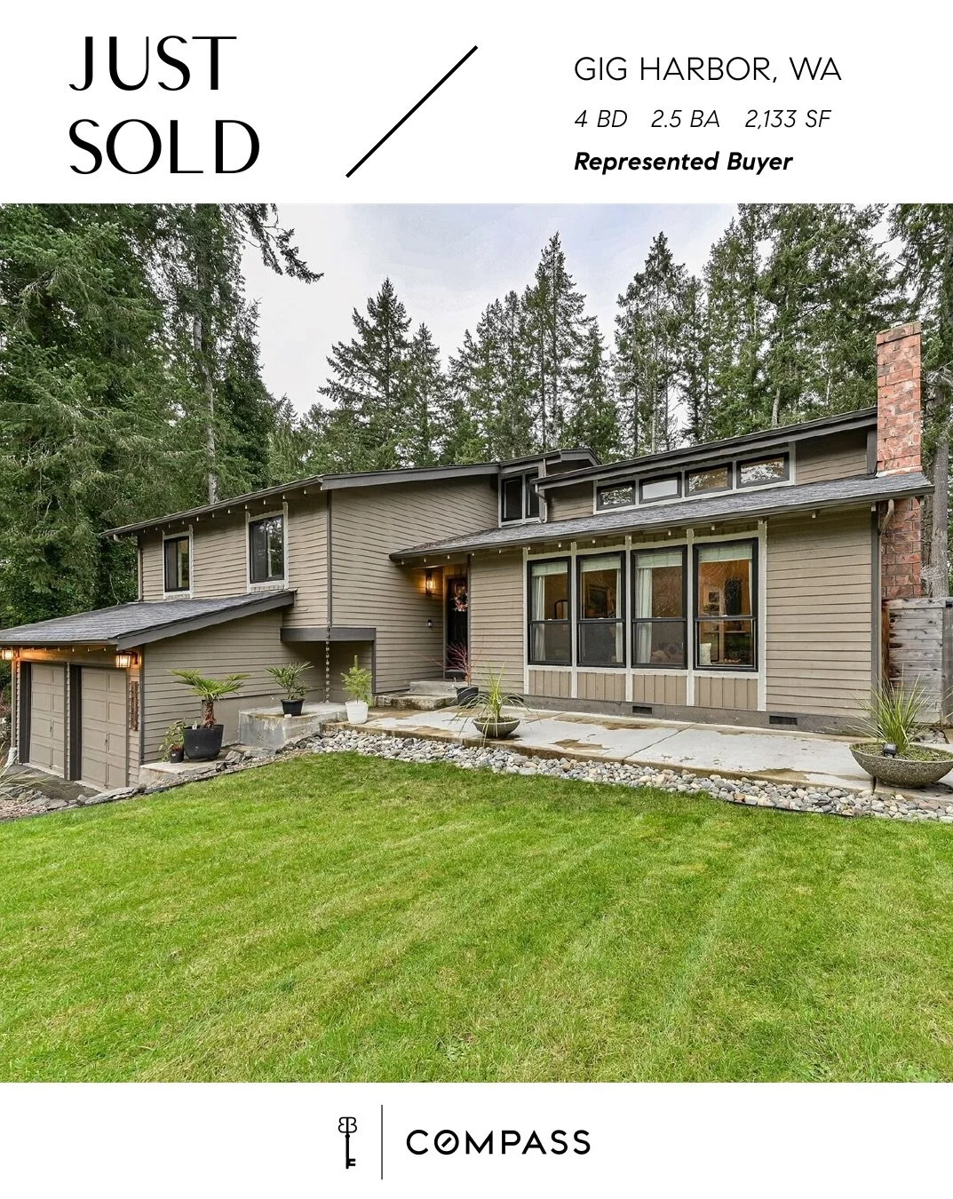 The bathroom ALONE had us sold. 😍

This Gig Harbor, WA home is CLOSED! 
Working with clients who are moving to Washington for the first time is such a joy. We truly enjoy the process of discussing our clients&rsquo; needs and helping them choose the