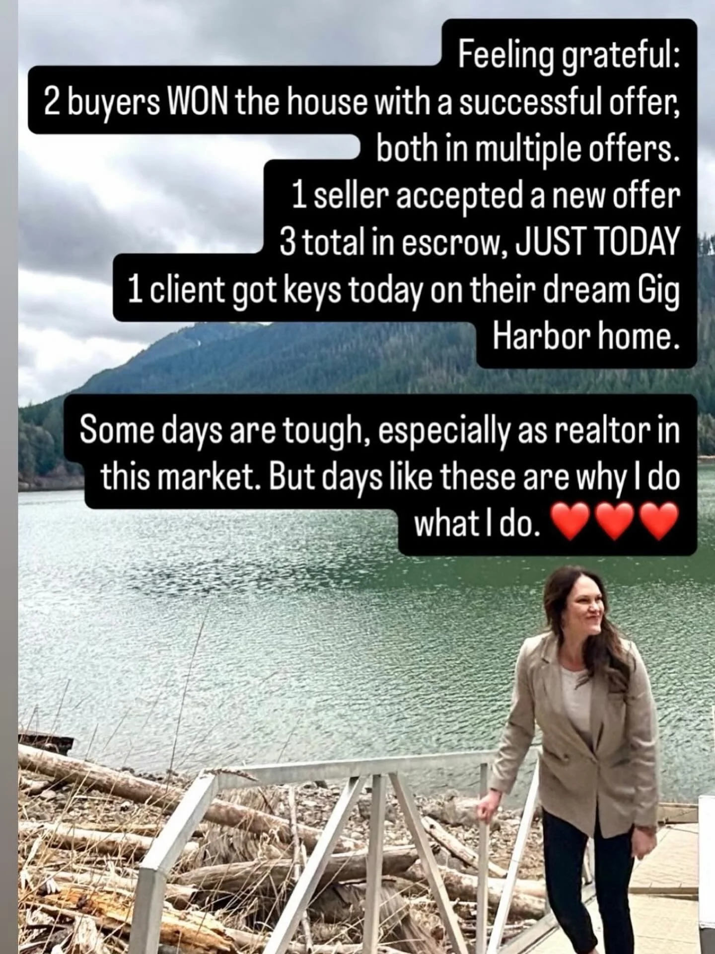 Some days just hit different, today was one of those days.❤️
Beyond grateful to be entrusted to help so many families across Washington achieve their dream homes, their first homes, relocating to Washington or relocating out.

Thank you to our client