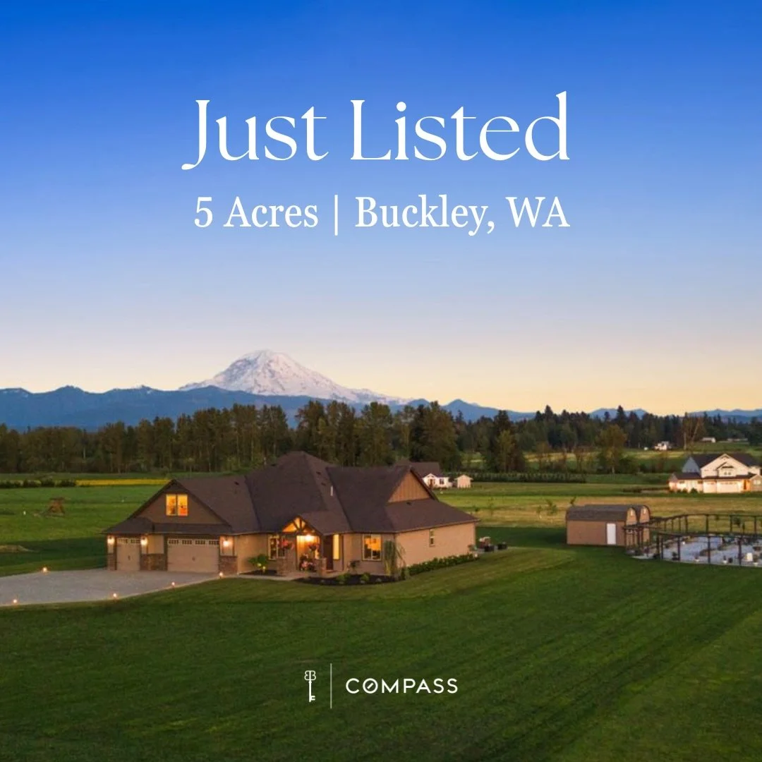 Luxury living feels different when it comes with 5 private acres and unobstructed Mt. Rainier views 😌🏔️

Hidden behind the gates of Bonney Lake Estates, this Buckley retreat was designed for a slower, more intentional way of living. Morning coffee 