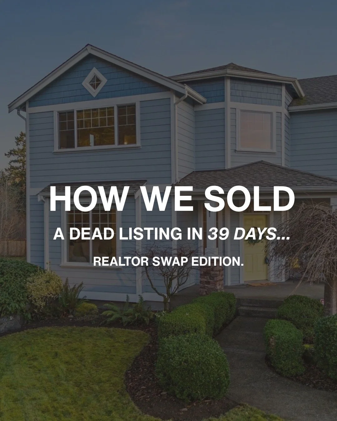 This is why choosing an experienced realtor matters.

Strategy is how houses sell. Without a strategy, houses sit, and listings die. No one wants that.

Looking to work with an experienced realtor? Let's get in touch.

Send us a DM or contact us here