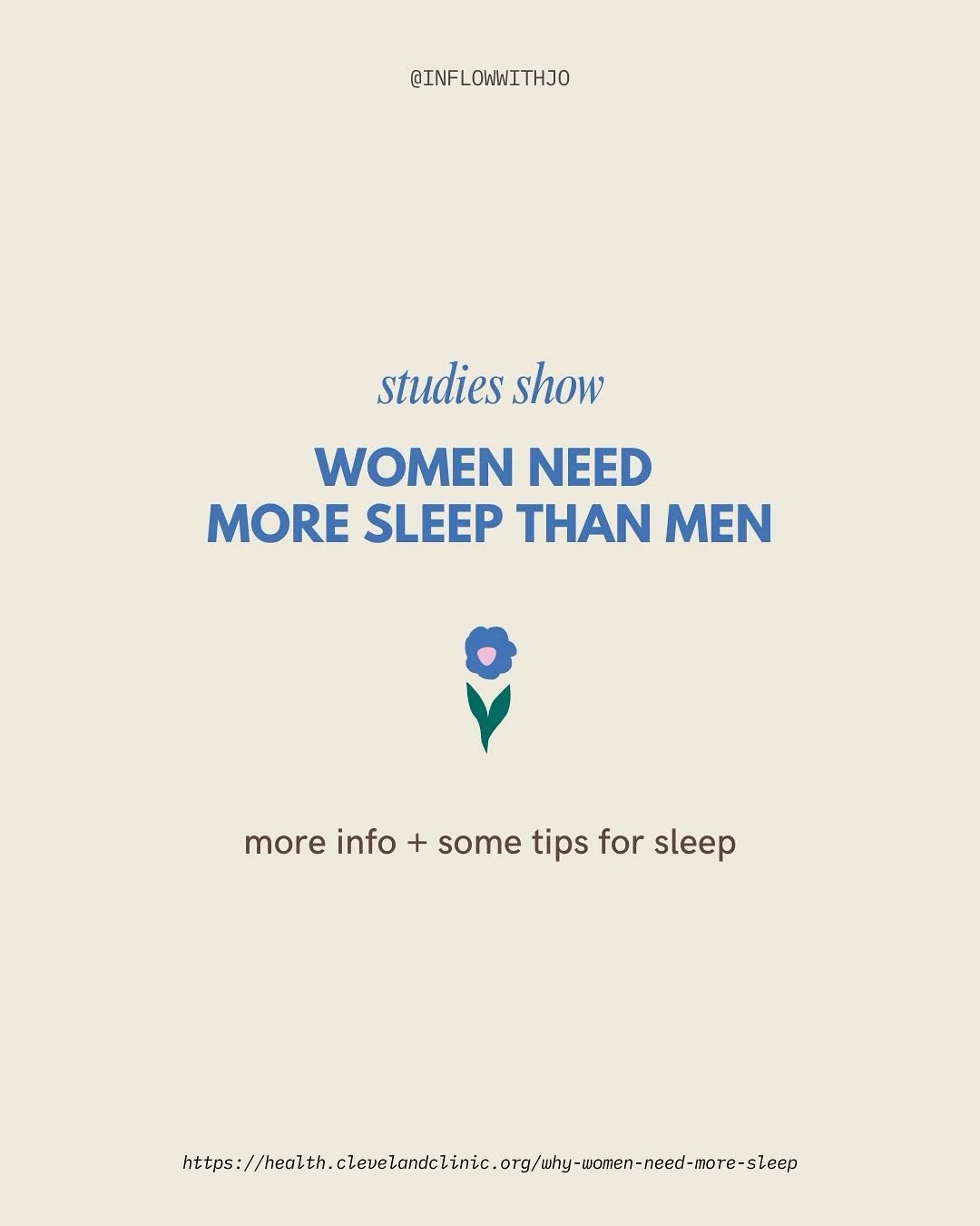 I selfishly am doing a post on sleep because it&rsquo;s some info and tips I myself need to hear right now! This is a PSA to prioritize sleep when you can. 😴  Some studies have come out around women needing more sleep than men. Funny enough the pape