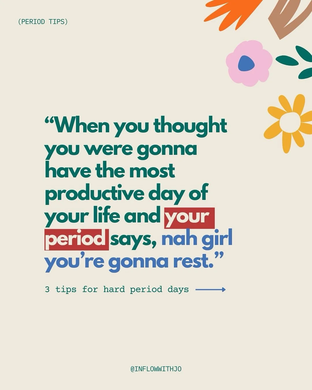 Periods day 1 can be overwhelming even when you know it&rsquo;s coming. If you&rsquo;ve been there too, you&rsquo;re not alone. Instead of pushing through, try checking in with yourself first:

1. What kind of discomfort am I feeling?
Physical, emoti