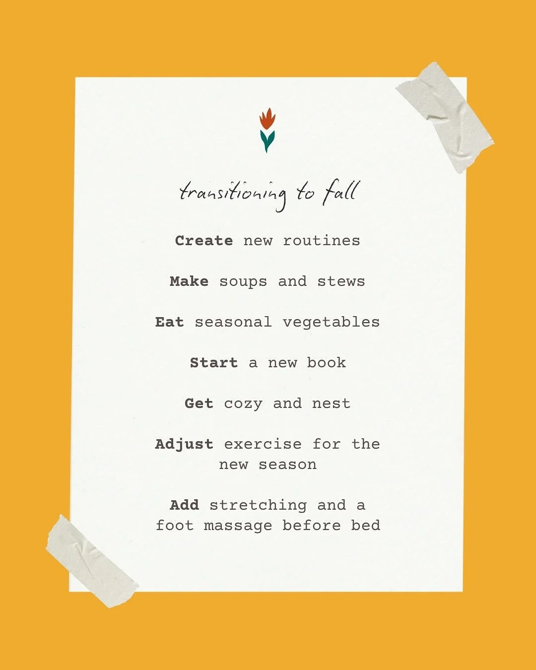 I know for friends in LA this week hasn&rsquo;t felt like Fall, but hopefully some temp drops are right around the corner :)

The cycle phase that aligns symbolically with Fall is the luteal phase (aka the premenstrual phase.) This is when you want t