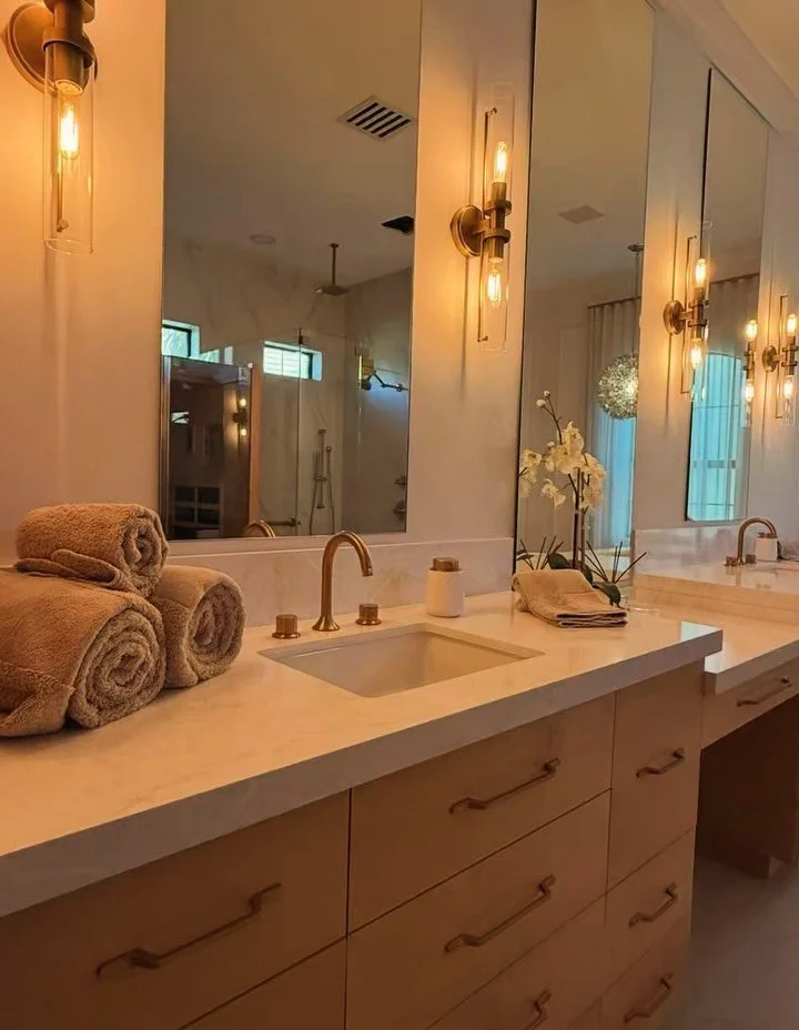 Expensive is everywhere.
Feeling something? That&rsquo;s rare.
You can buy expensive&hellip;
but you can&rsquo;t buy intentional.
That&rsquo;s the difference between a nice bathroom
and a space that actually shifts your state of mind.
Most people dec