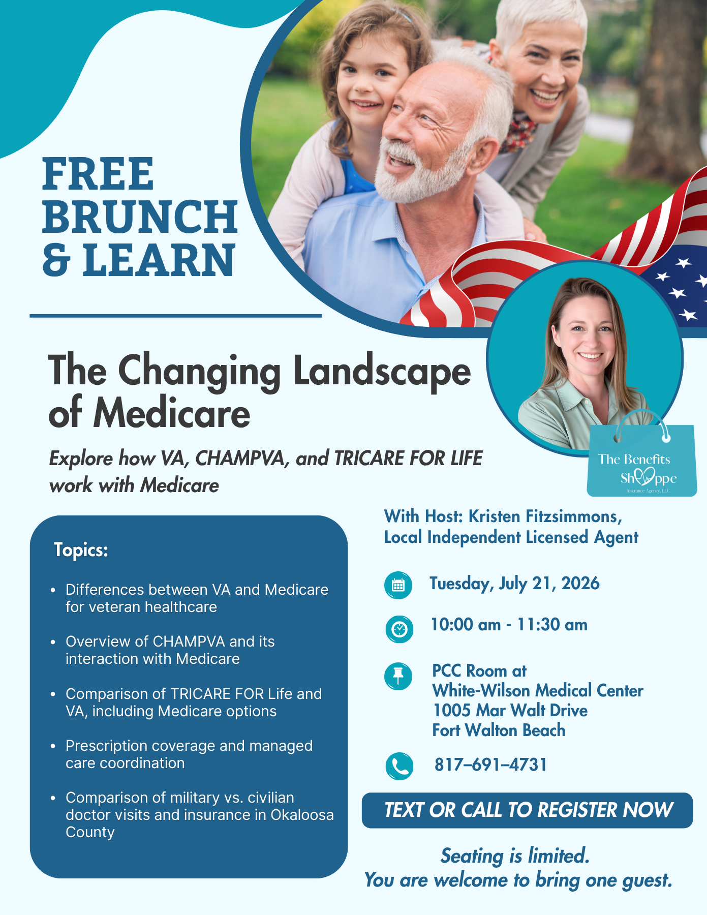 Military Benefits & The Changing Landscape of Medicare Free Brunch & Learn