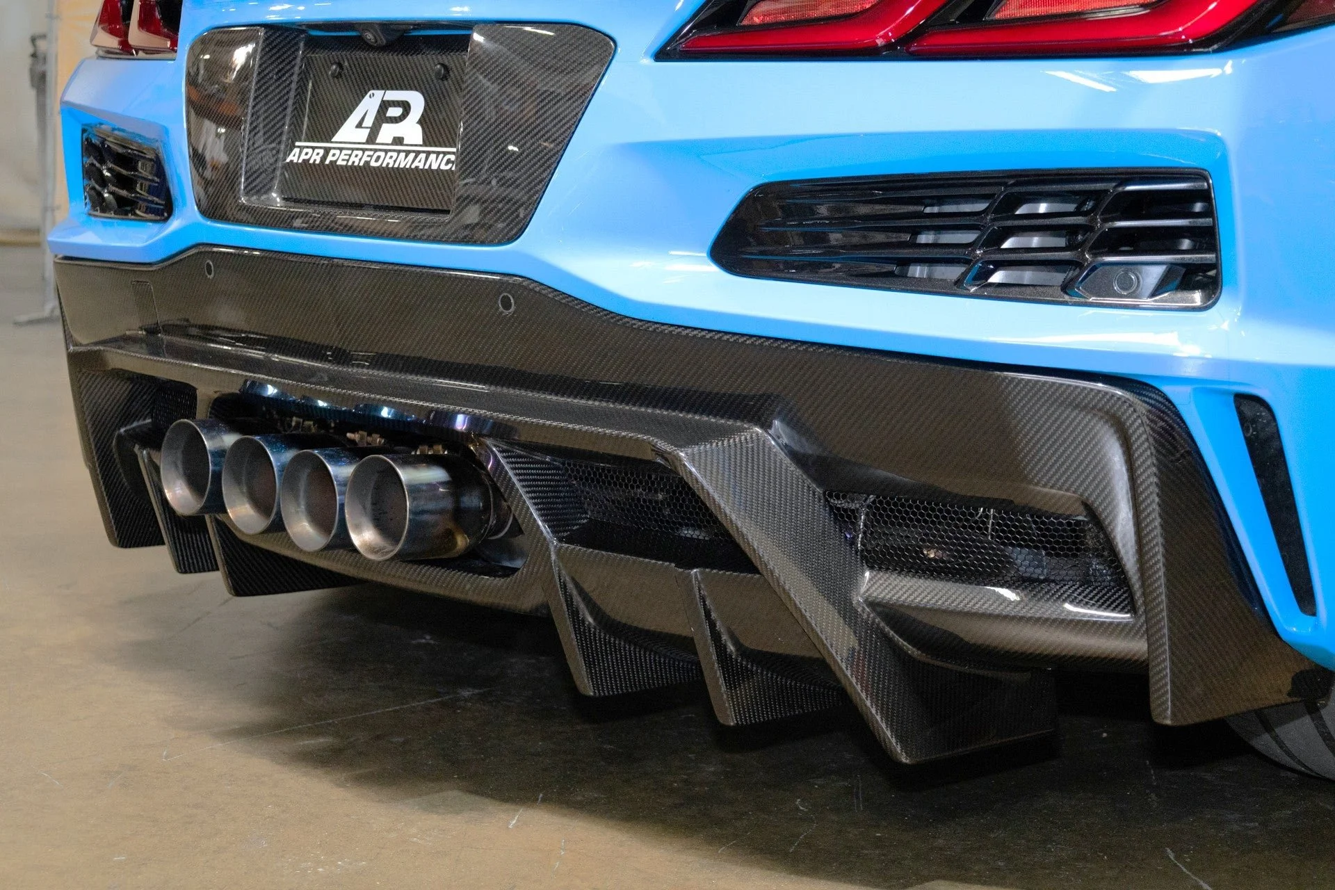 Carbon Fiber Rear Diffuser for Corvette C8 Z06 ZR1 E-Ray Grand Sport - APR Performance Carbon Fiber