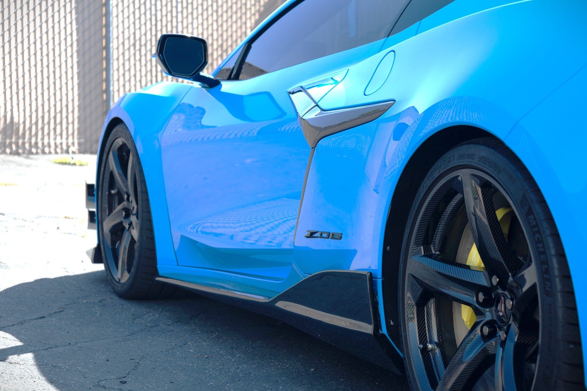 Carbon Fiber Side Rocker Extensions Side Skirts for Corvette C8 Z06 ZR1 E-Ray Grand Sport - APR Performance Carbon Fiber