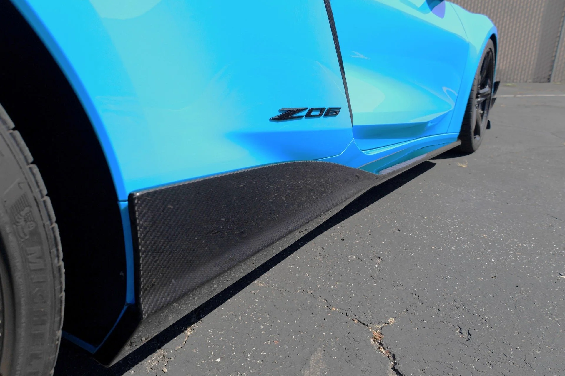 Carbon Fiber Side Rocker Extensions Side Skirts for Corvette C8 Z06 ZR1 E-Ray Grand Sport - APR Performance Carbon Fiber