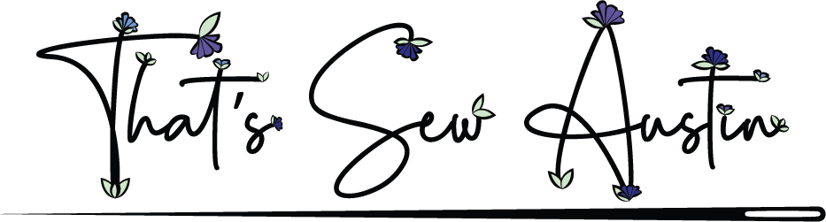 Text saying "That's So Austin" with illustrations of small blue and green butterflies around the words.