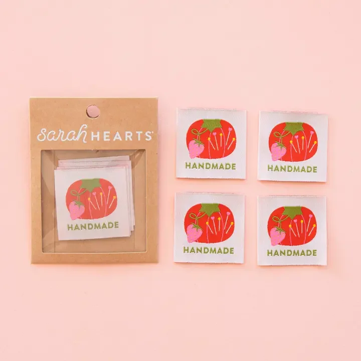 Tomato Pin Cushion Handmade Large Sewing Labels