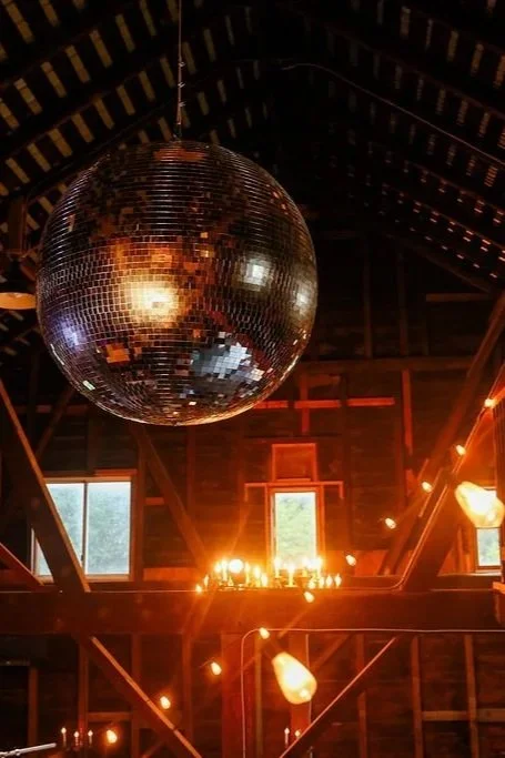 a 4-foot Disco Ball at Black Walnut Farm